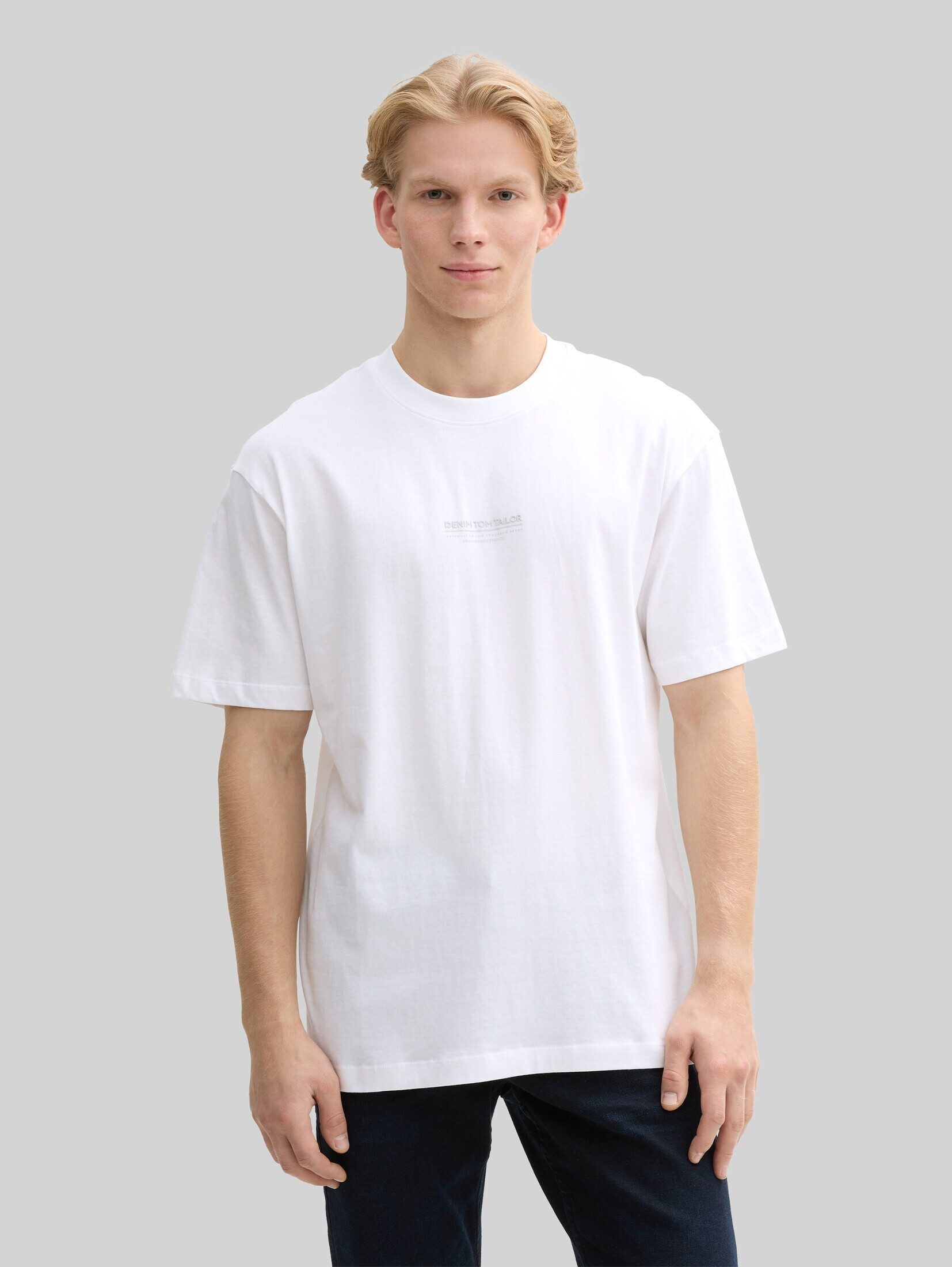 TOM TAILOR Denim T-Shirt T-Shirt (im Einserpack) Relaxed Fit T-Shirt aus Baumwolle