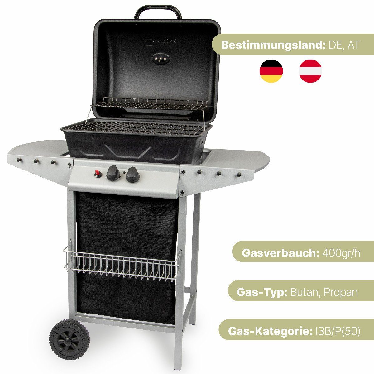 CLATRONIC Gasgrill GG 3590, mit 2 Heizzonen für indiv. Temperatursteuerung