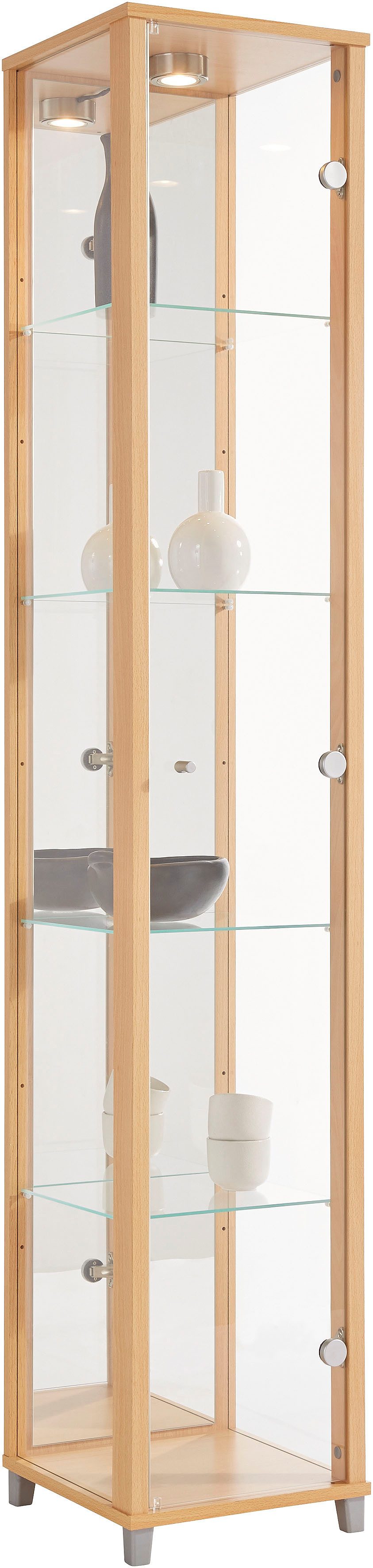 fif möbel Vitrine OPTIMA Standvitrine/Glasvitrine 1x Glastür,perfekt für Sammler,Sammlervitrine