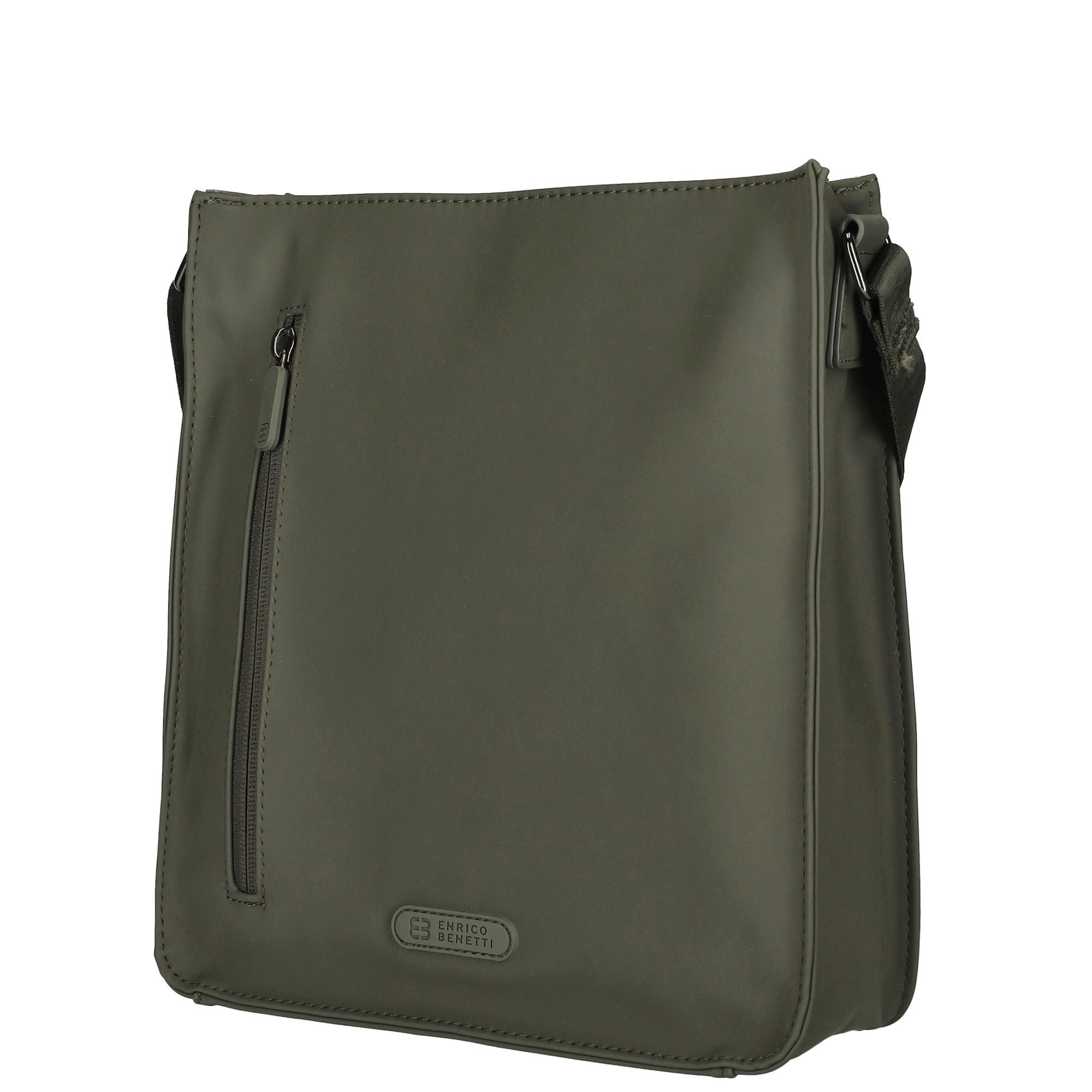 Christian Wippermann Umhängetasche Damen Tasche Schultertasche Umhängetasche Crossover Bag (einzeln), Leder Optik Handtasche Schwarz