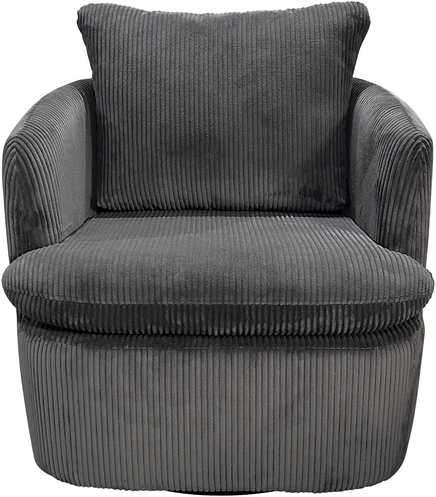 byLIVING Sessel HARMONY, Grob-Cord, 360° drehbar, Schaumstoff, loses Sitz- und Rückenkissen