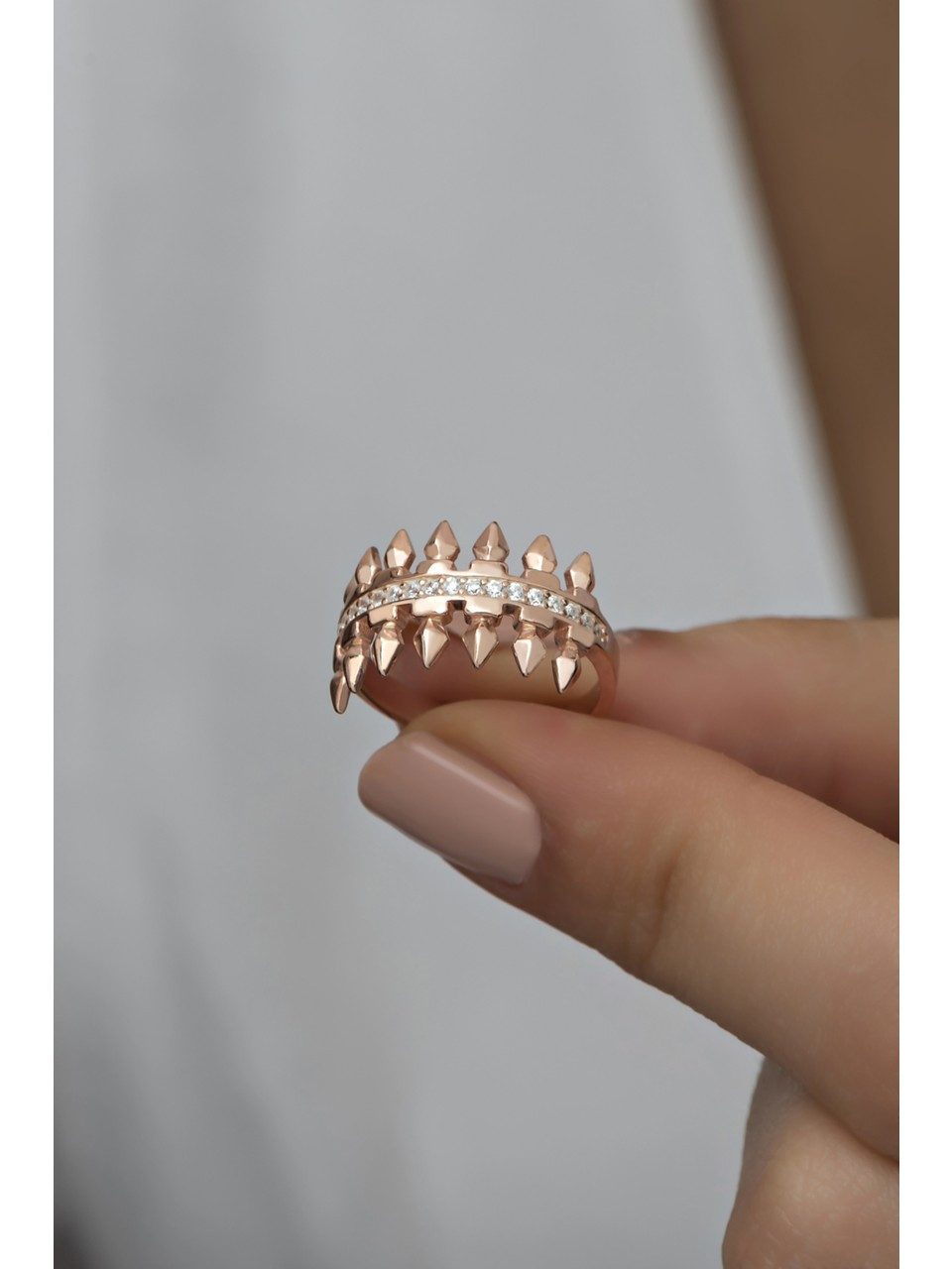 Nisan Silberring, 925 Silber Ring verstellbar, Roségold Design mit Zirkonia günstig online kaufen