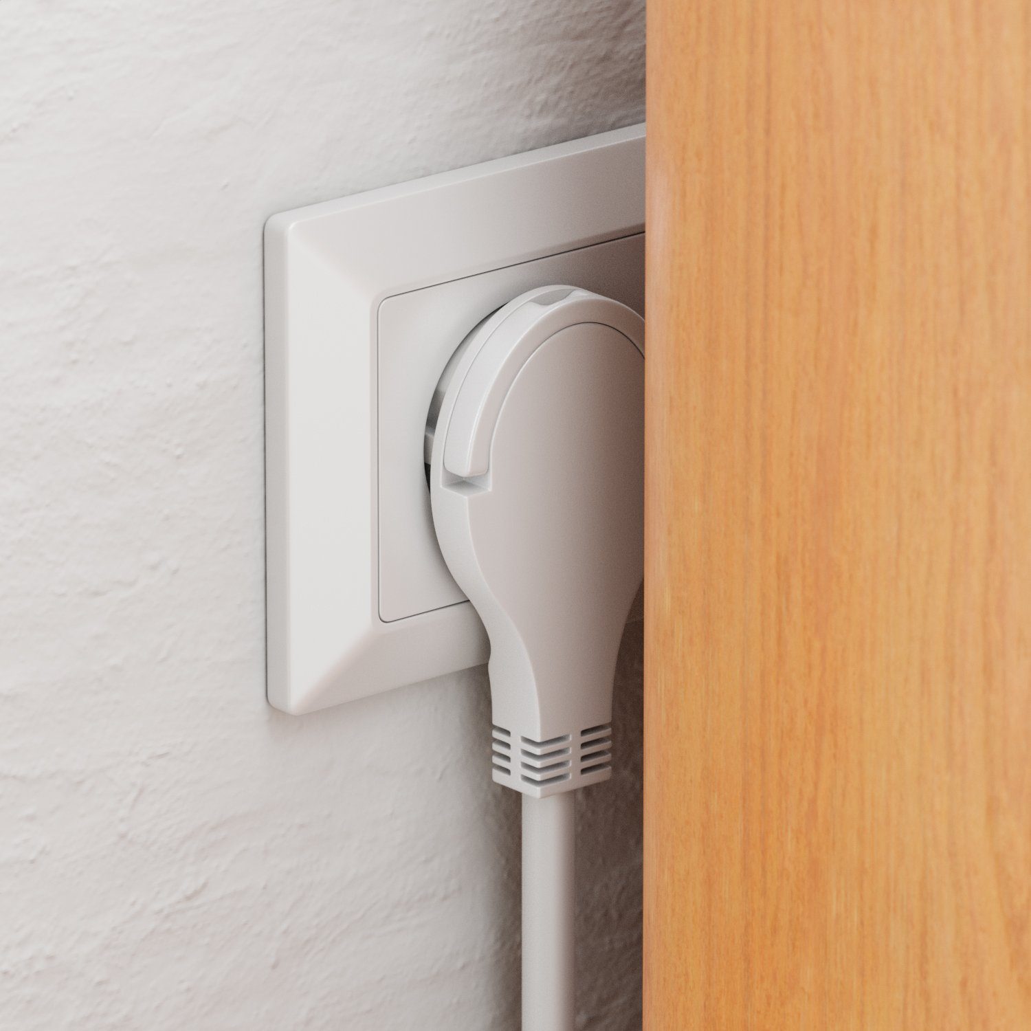 deleyCON deleyCON 6 Fach Steckdosenleiste mit Flachstecker Stromleiste 3,0m Steckdosenleiste