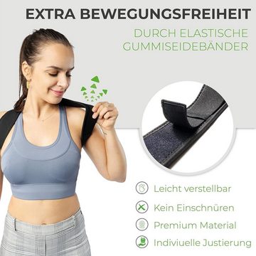 FITNESIX Rücken Stützgürtel Rückenbandage Rücken Geradehalter Haltungskorrektur Rückenbandage, kein einschnüren mehr und für jeden Rücken anpassbar