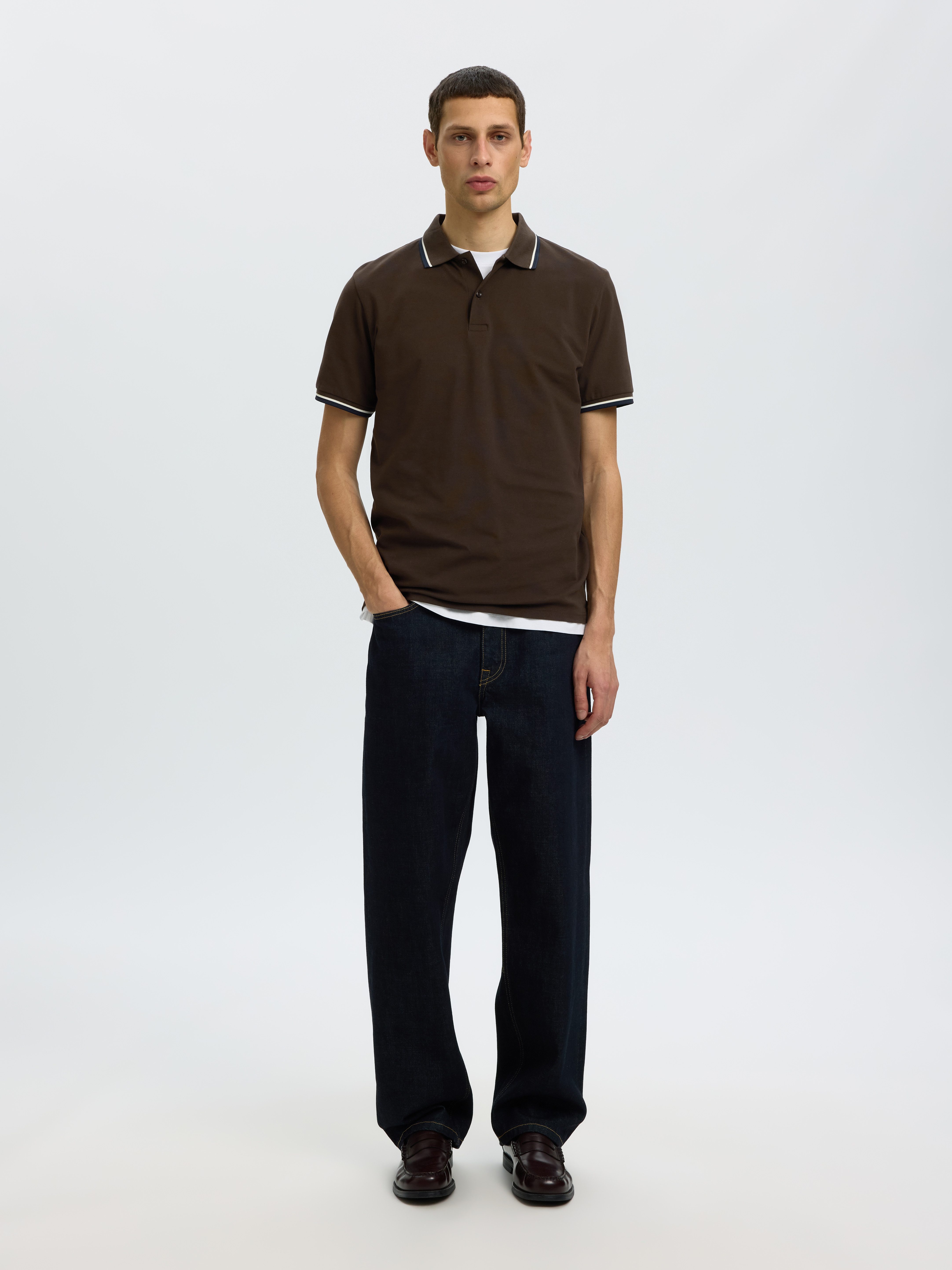 Selected Poloshirt SLHSLIM-ATLAS SPORT SS POLO Baumwollmischung, slim fit