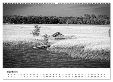 CALVENDO Wandkalender Ostseebad Zingst - Impressionen in Schwarz-Weiß (Premium, hochwertiger DIN A2 Wandkalender 2023, Kunstdruck in Hochglanz)