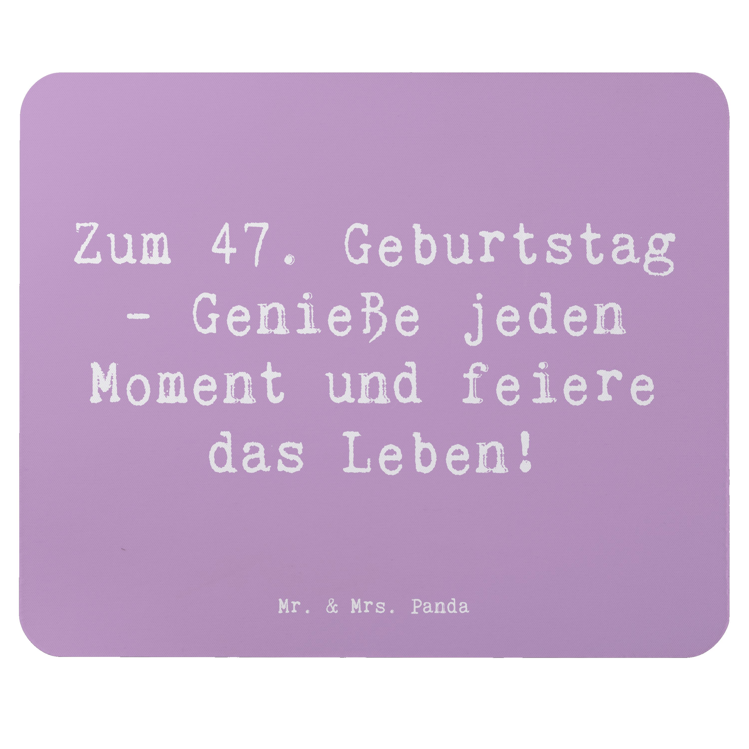 Mauspad Spruch 47. Geburtstag - Lavendeltraum - Geschenk, positiv, Mauspad, P