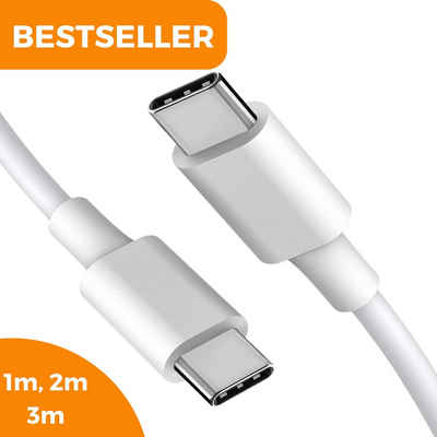 Shopbrothers Schnellladekabel USBC passt für Samsung Galaxy S23 S22 S21 iPhone 15 USB-Kabel, USB-C, USB-C, Typ C (Eurostecker) (100 cm), Schnellladefunktion, Verstärkte Konnektivität, Flexible Длинаn