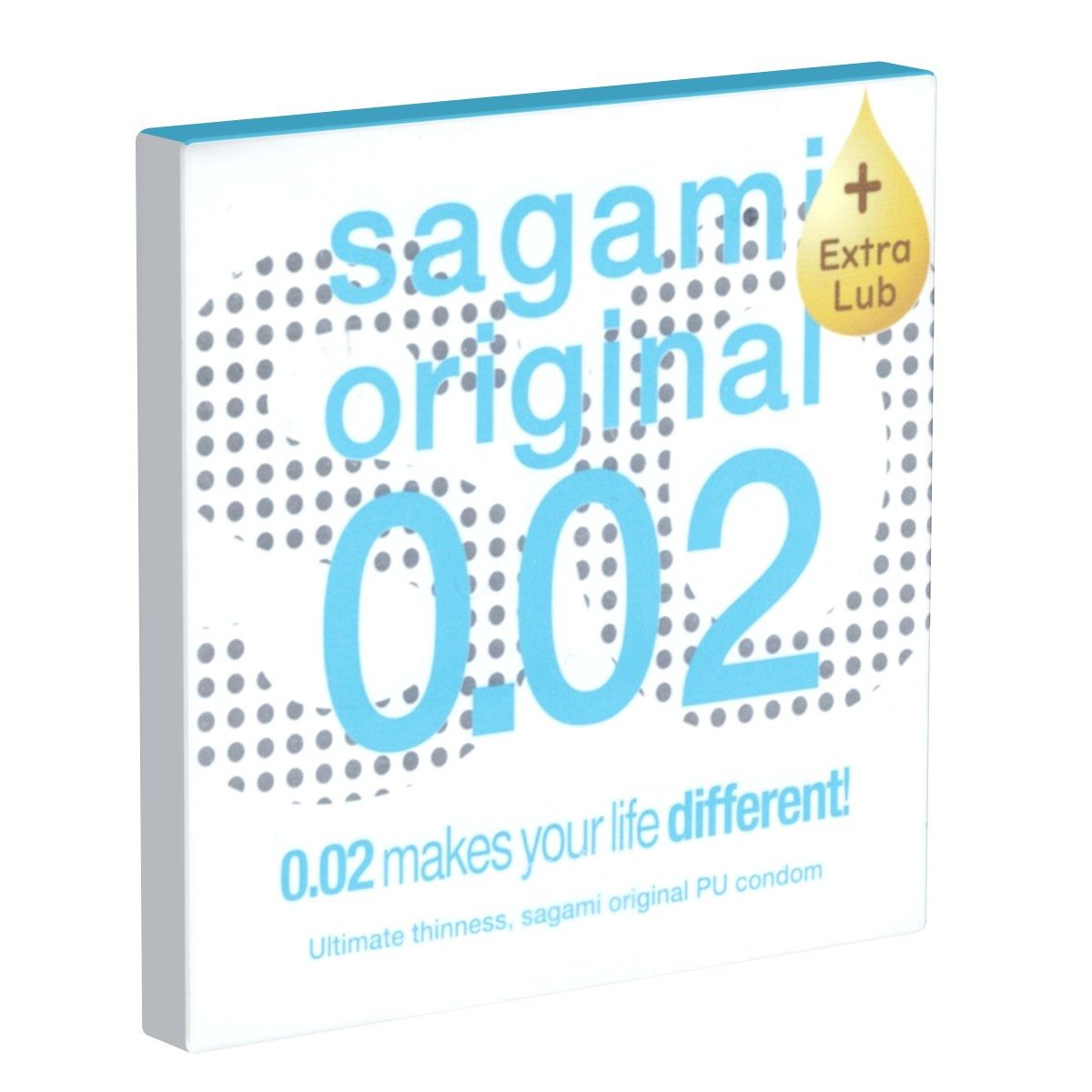 Sagami Kondome Original Extra Lubricated Packung mit, 1 St., 1 extra feuchtes, ultradünnes Kondom für Latex-Allergiker