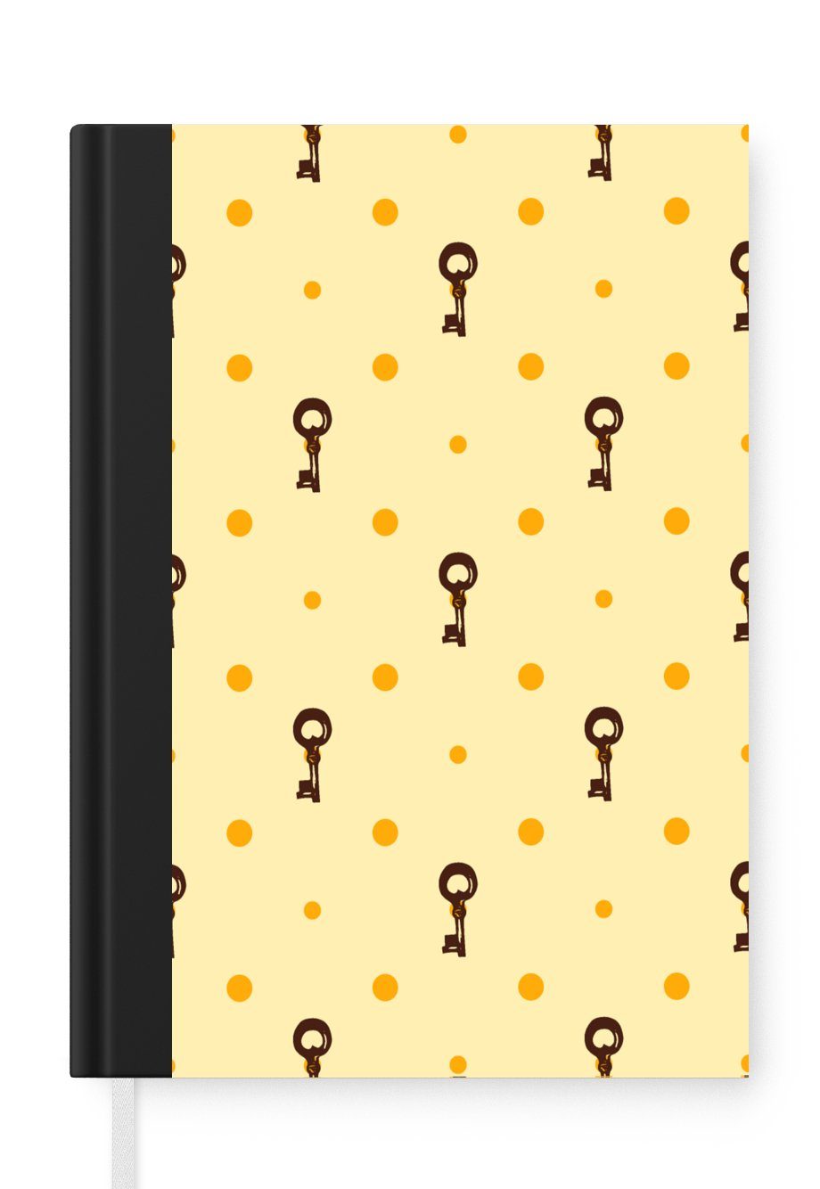 MuchoWow Notizbuch Notizbuch Tagebuch Haushaltsbuch Notebook A5 Schlüssel - Muster -, Notizbuch Tagebuch Hardcover