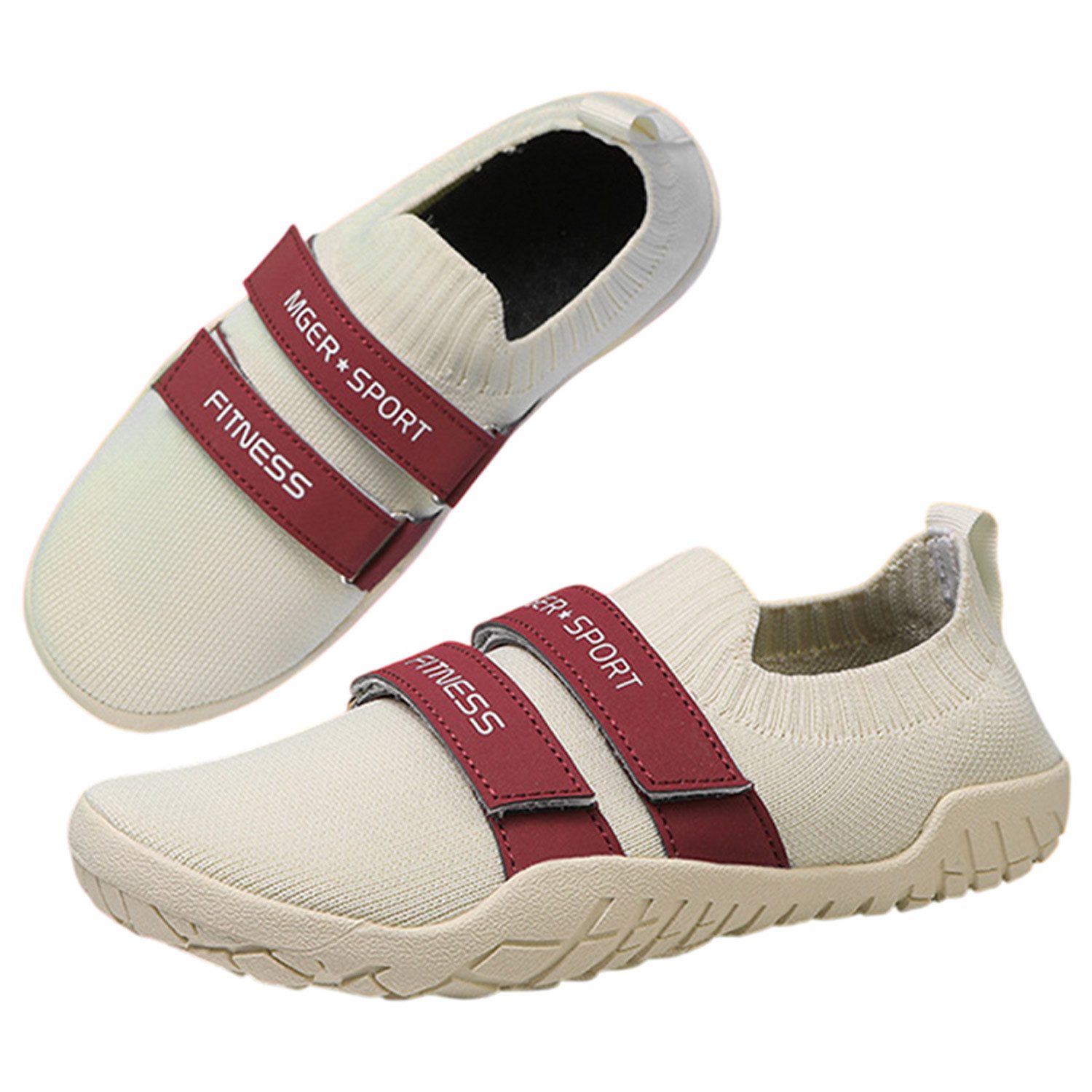Refttenw Gewichtheberschuhe Leicht Sneaker Cross-Trainer Schuhe für Indoor Gym Fitnessschuh Slip-On Design