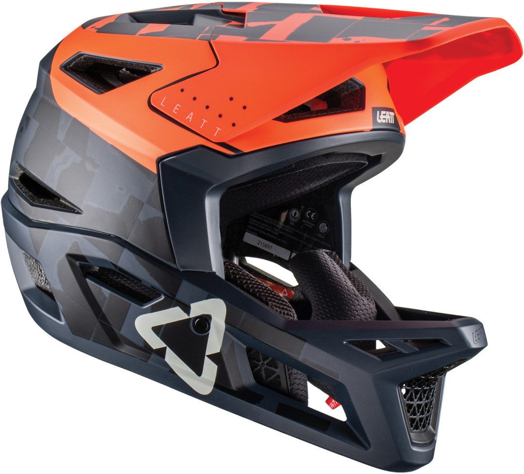 Leatt Allroundhelm MTB Gravity 4.0 Orange/Black Downhill-Helm, Atmungsaktiv