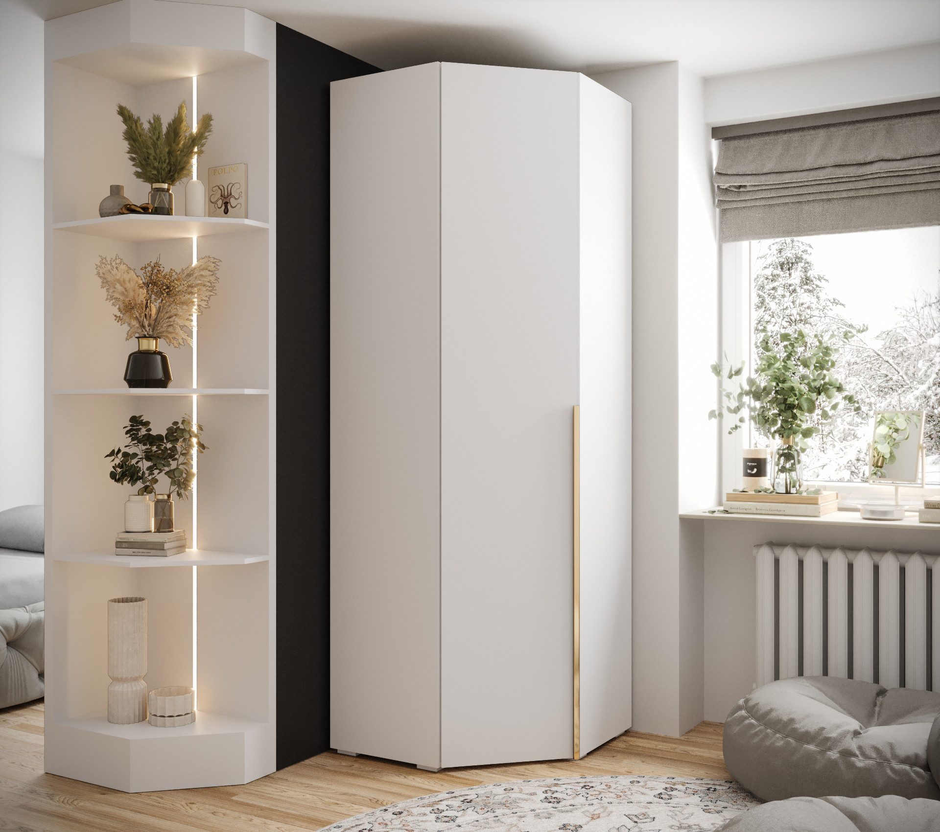 ABIKS MÖBEL Eckschrank Inova 1 Eckkleiderschrank günstig online kaufen