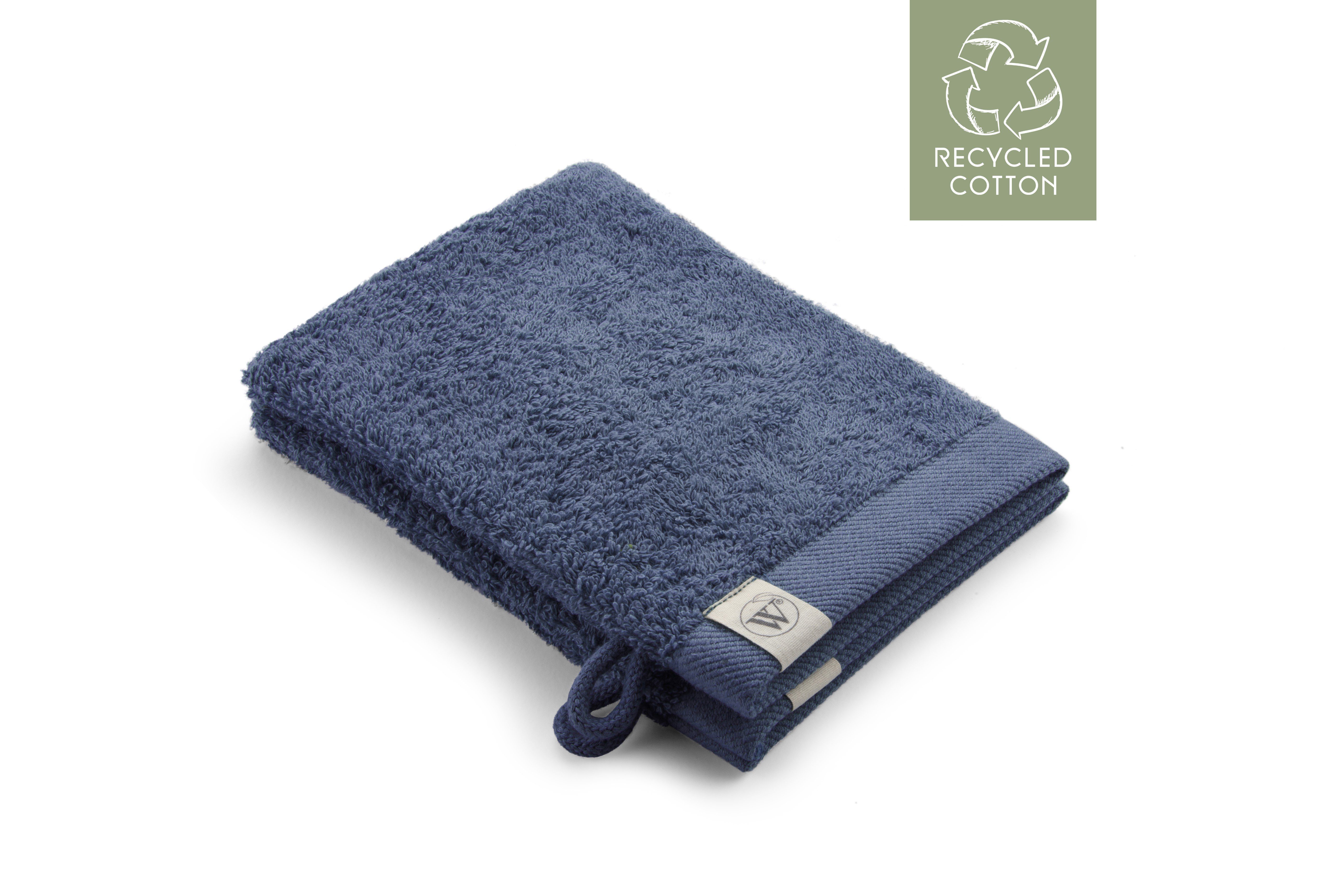 Walra Handtuch Waschhandschuh Remade Cotton Blau - 2x 16x21 cm, Baumwolle (1-St) | Alle Handtücher