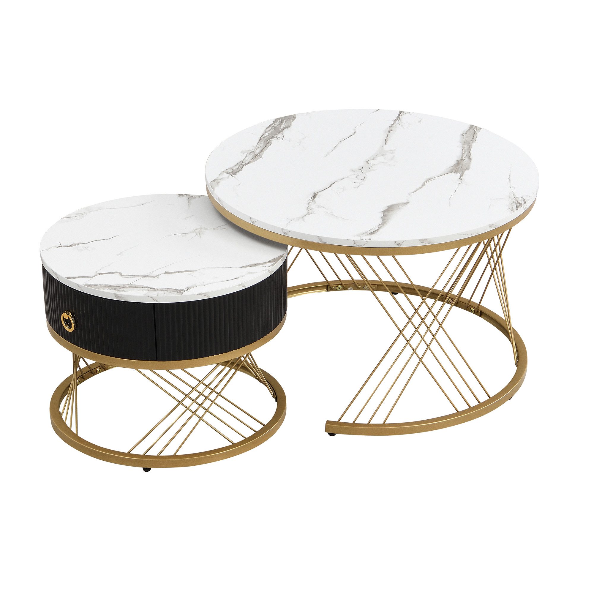 OKWISH Couchtisch (2 in 1 Runder günstig online kaufen
