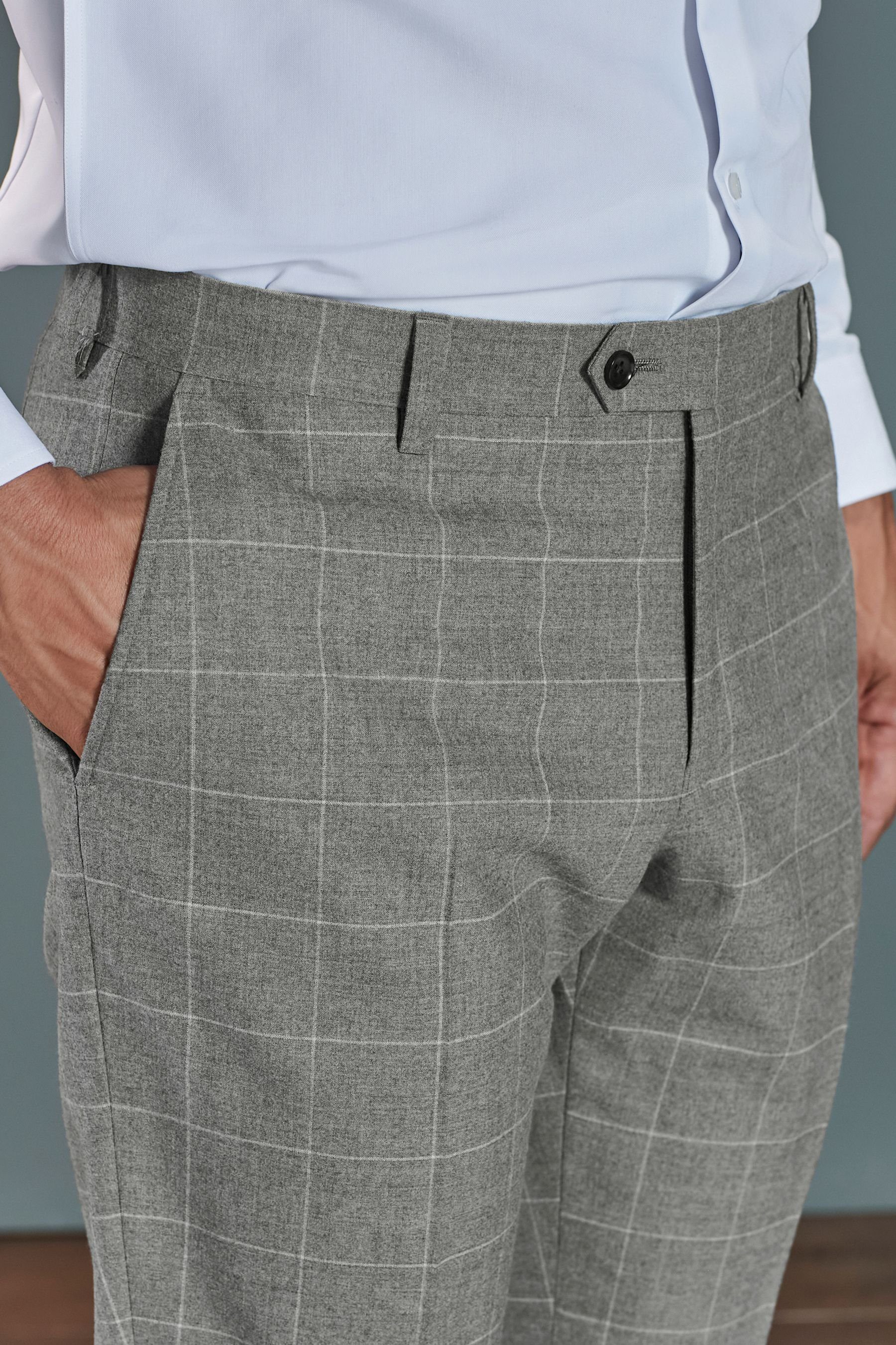 Tollegno-Wolle Slim-Fit Anzughose Anzughose aus (1-tlg) Next Signature