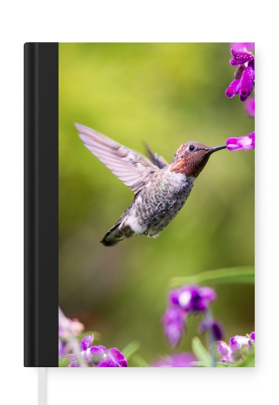 MuchoWow Notizbuch Kolibri - Vogel - Natur, Journal, Merkzettel, Tagebuch, Notizheft, A5, 98 Seiten, Haushaltsbuch