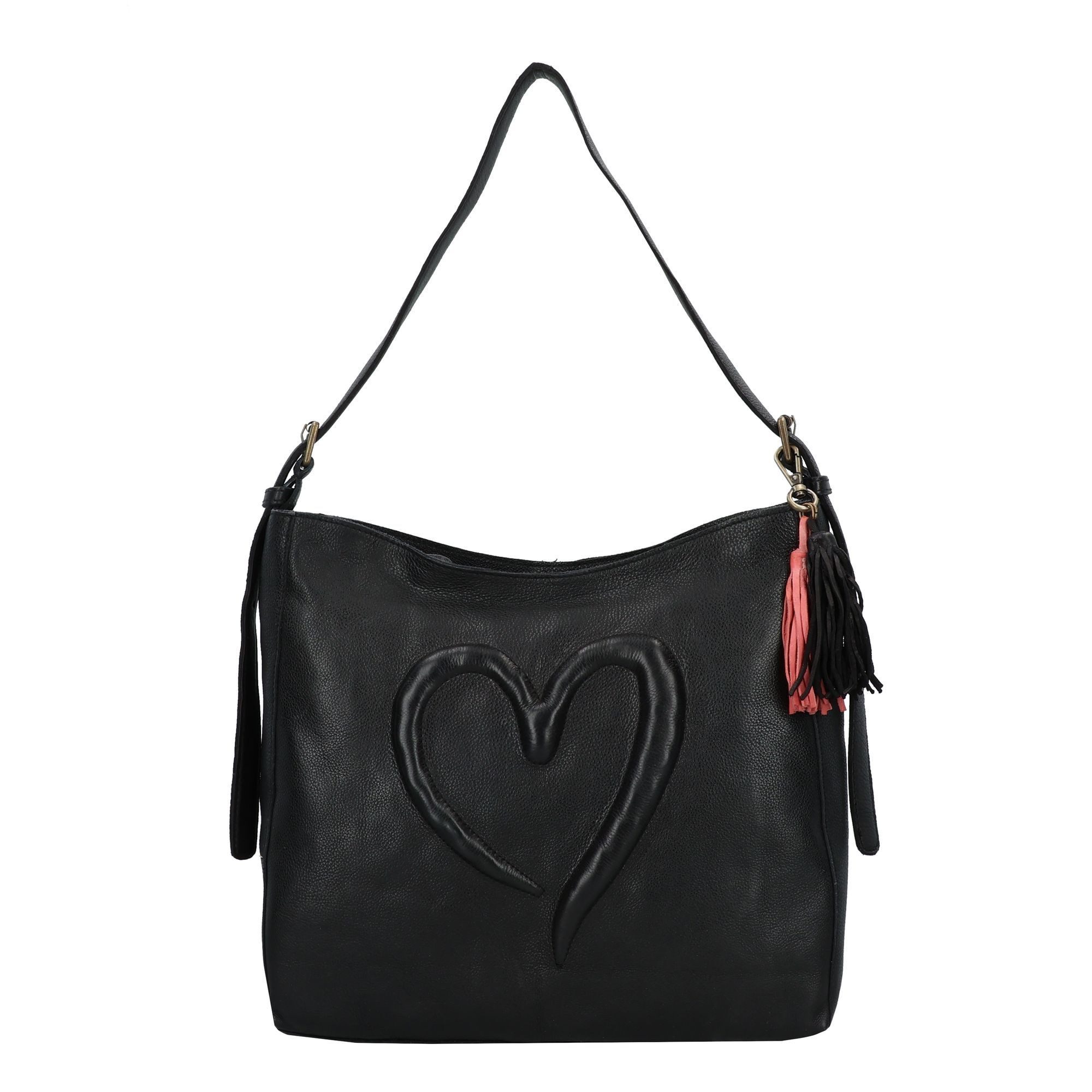 Taschendieb Wien Schultertasche Herzweg, Leder