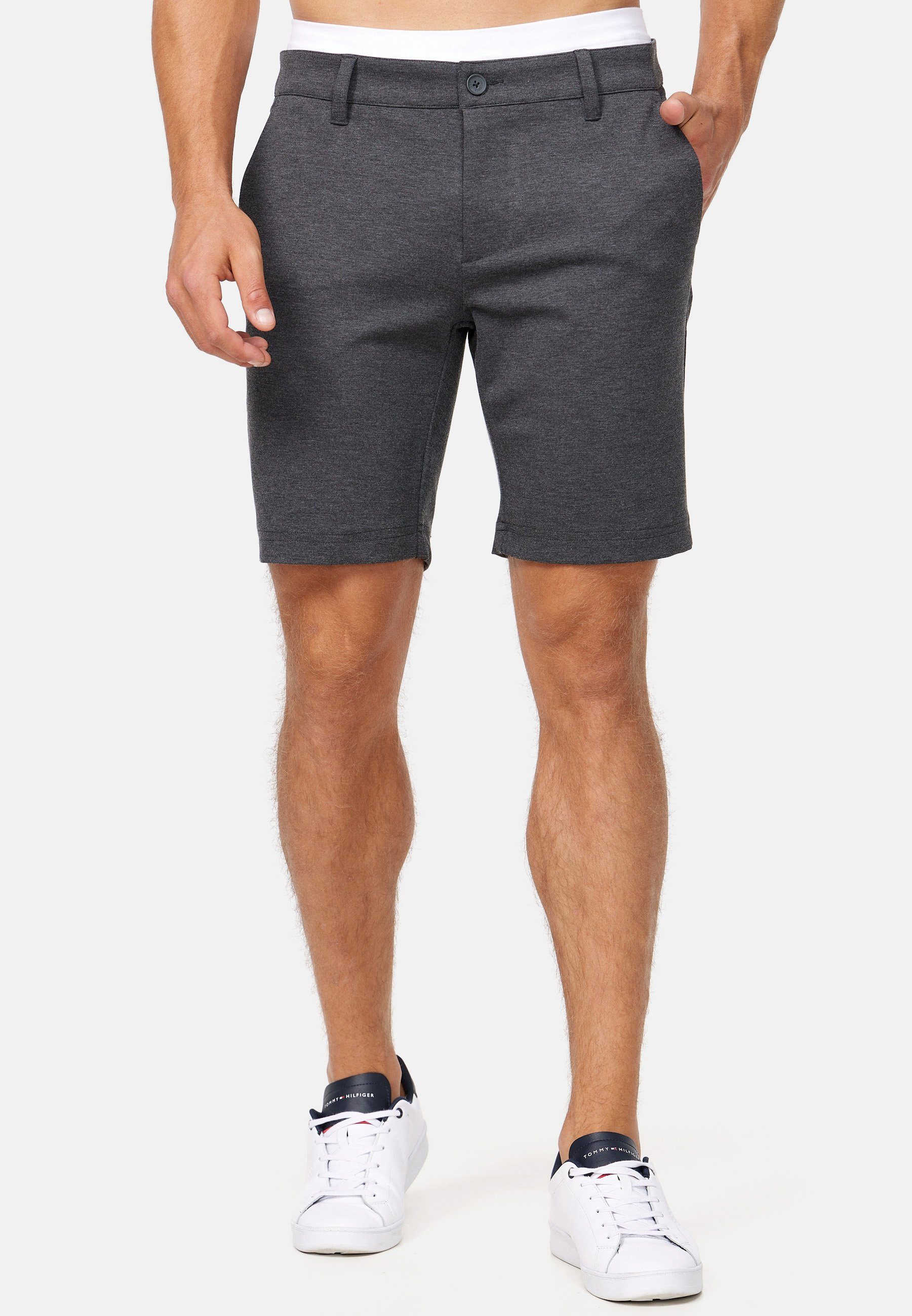 Indicode Chinoshorts Aalborg Mix Charcoal