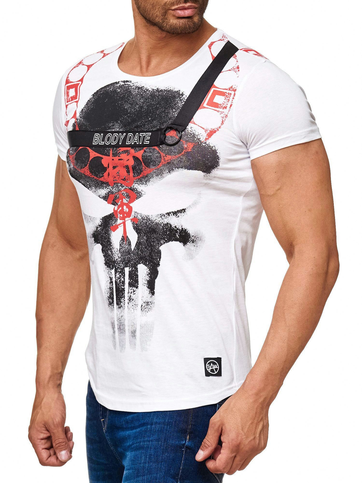 Egomaxx T-Shirt Skull Print Totenkopf H2040 günstig online kaufen