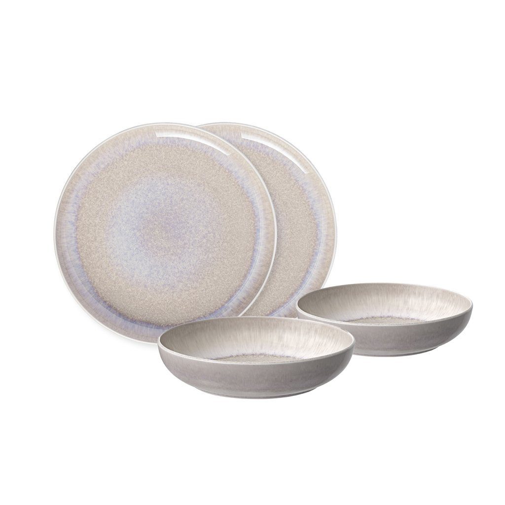 like. by Villeroy & Boch Servier-Set Perlemor Sand Tafelset 4tlg.EC, Porzellan, (Set, 4-tlg)