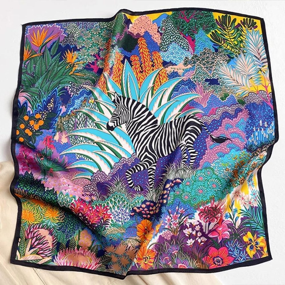 MOPUEA Modeschal Satin Halstuch Schal für Damen Multifunktionales Halstuch und Kopftuch, (1-St)