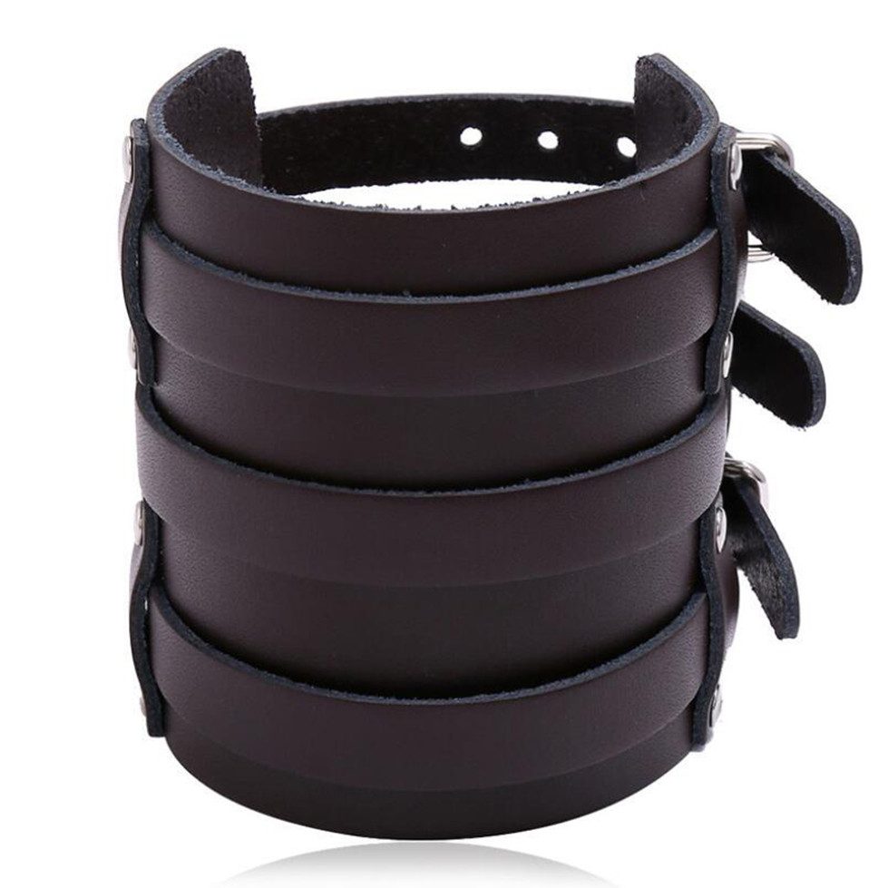 Coonoor Lederarmband Breite Lederarmband Herren Verstellbares geflochtenes günstig online kaufen