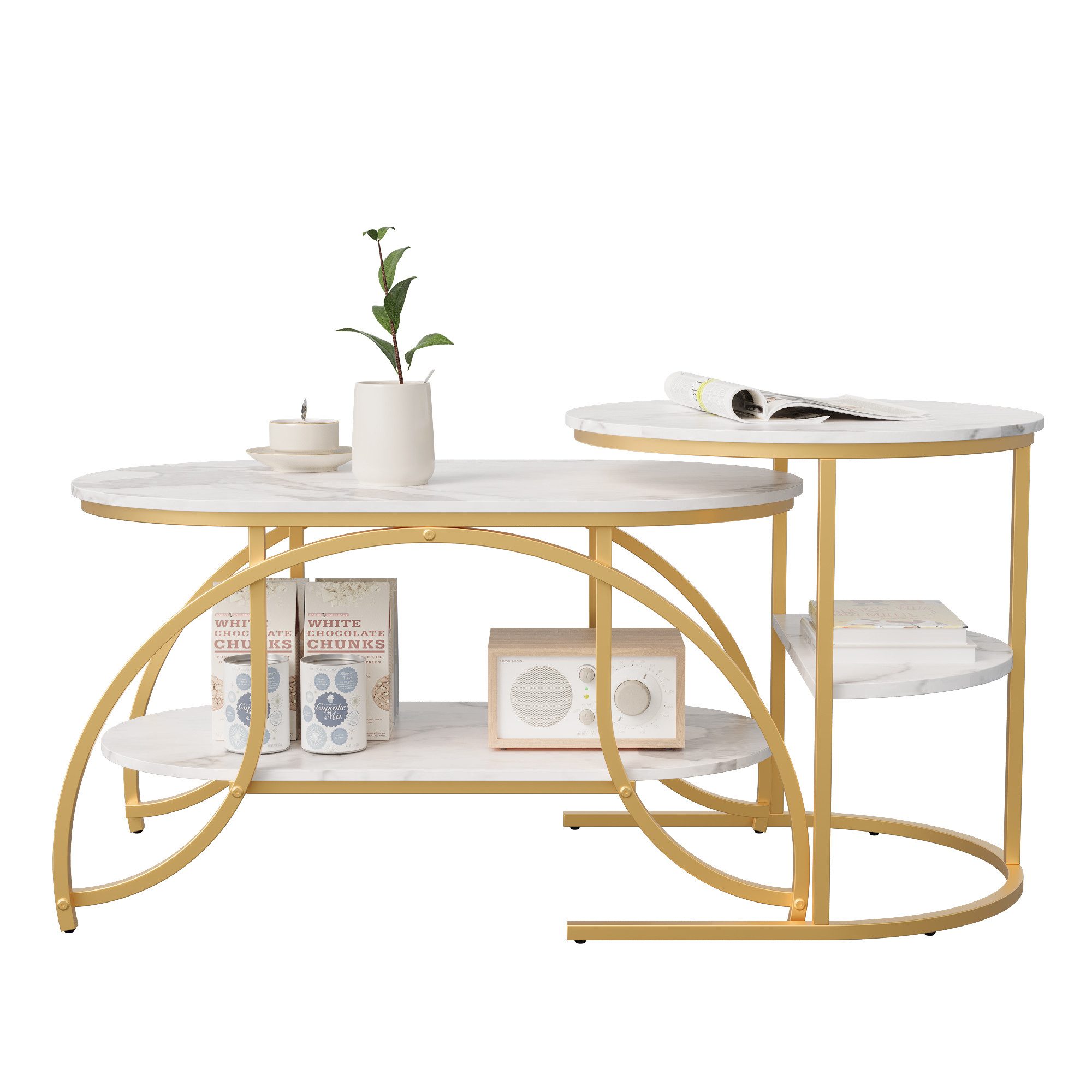 Furnishings Home Couchtisch Rund Kaffeetisch Beistelltisch günstig online kaufen