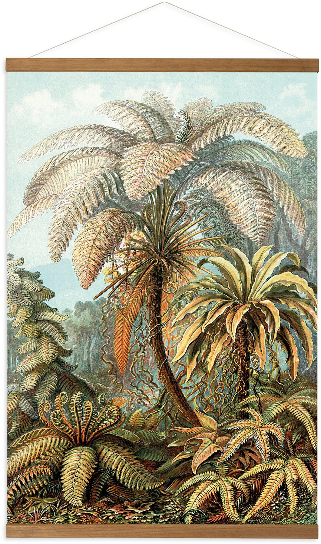 Art for the home Leinwandbild Jungle Filicinae, (1 St), Luxus Kakemono Leinen Wandposter 100x70cm