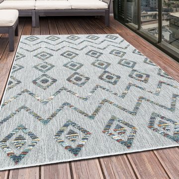 Outdoorteppich Teppich für den Flur oder Küche Boho-Design, Stilvoll Günstig, Läufer, Höhe: 10 mm