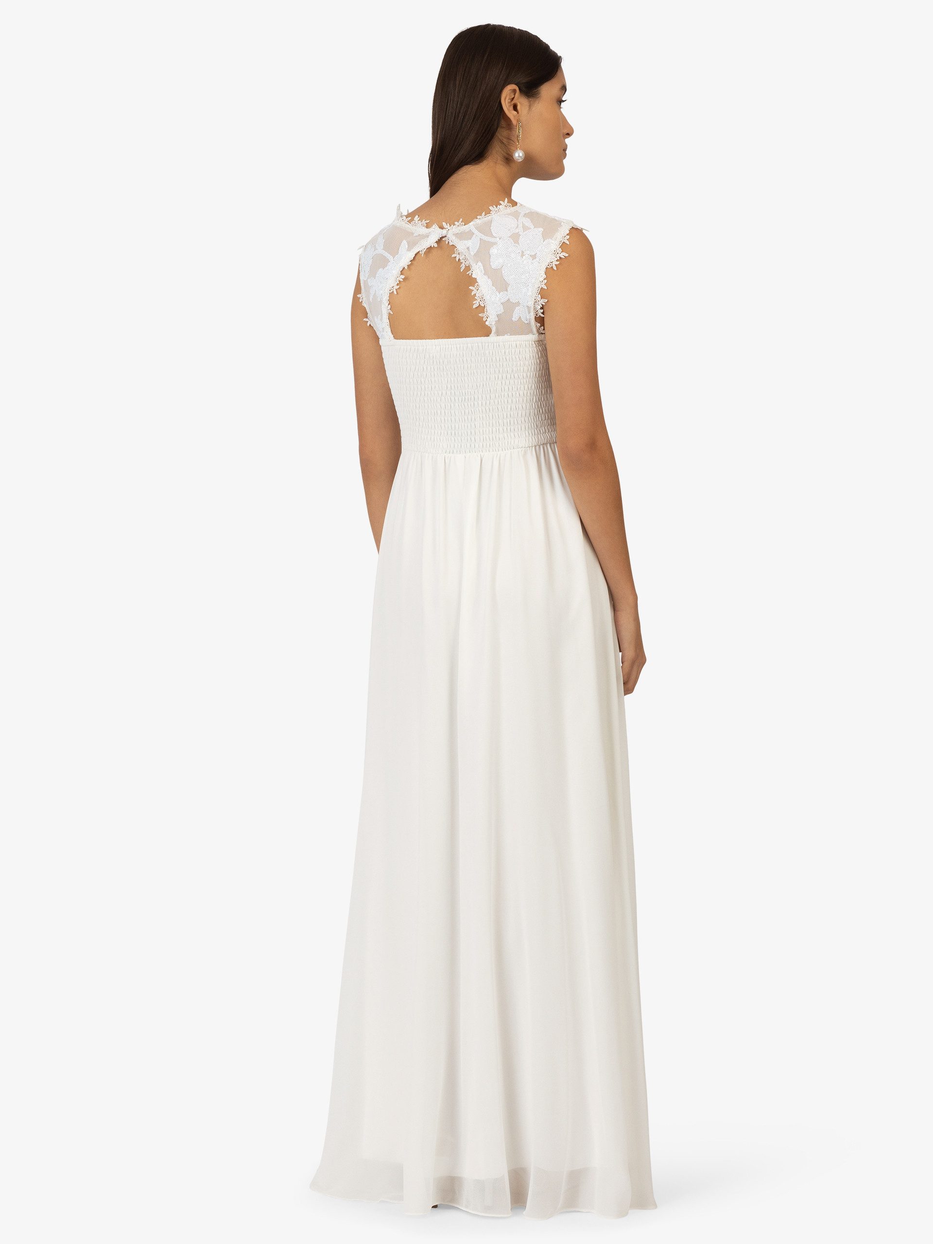 Kraimod Abendkleid mit einem Oberteil aus Mesh mit Spitze