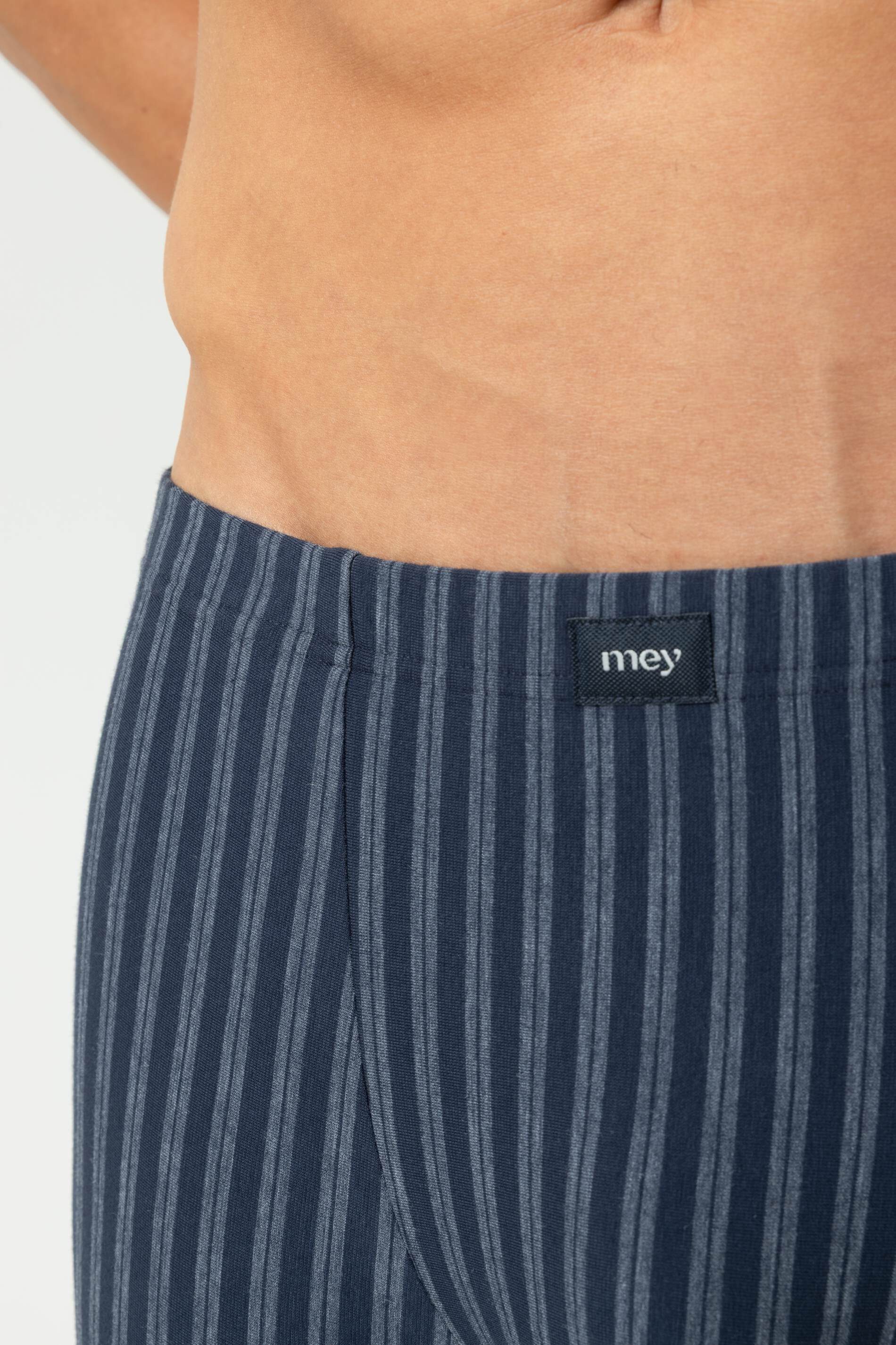 Mey Trunk Mey Shorty Serie Denim Stripes Gestreift Shorties (1-St., 1) Moderne Trunks, Gemustert, Atmungsaktiv, Baumwoll-Mix – Bild 3 von 5