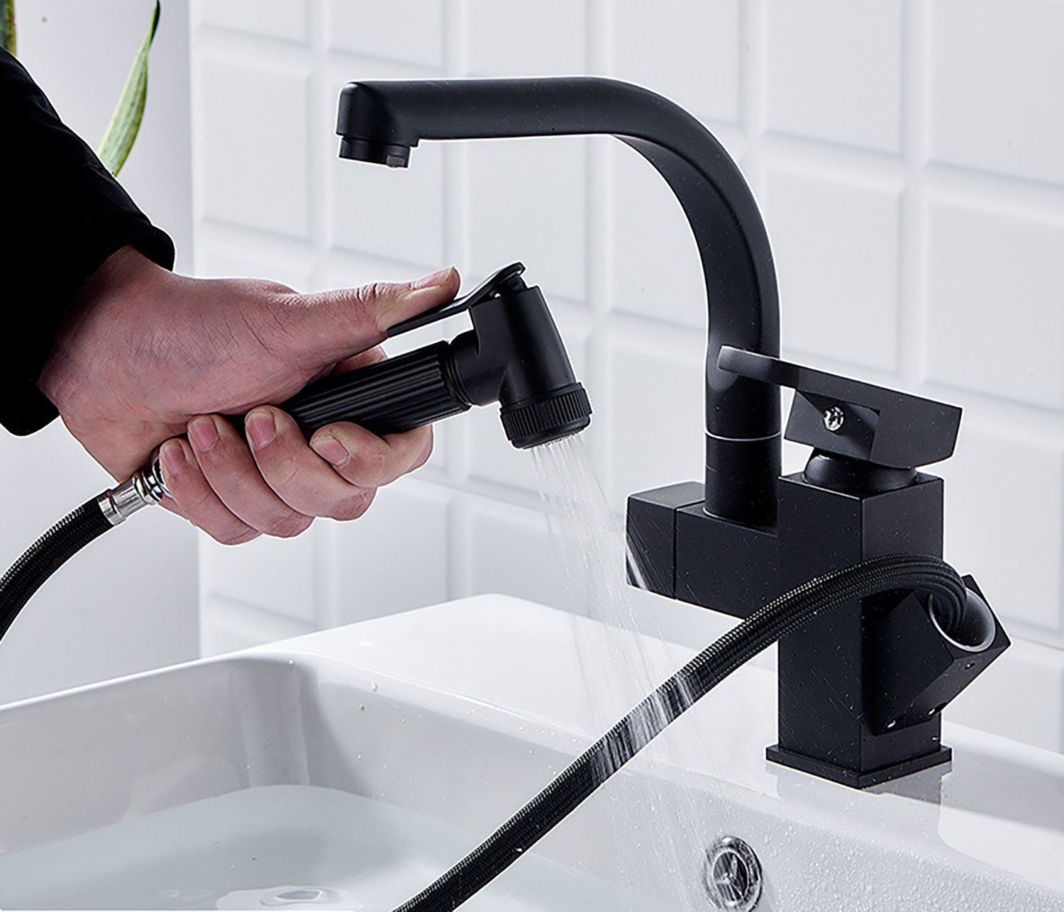 Für 360° Handbrause, Reinigung Wasserhahn mit Sprudler, Edelstahl, Drehbarer starke MULISOFT Spültischarmatur Hochdruck Küchenarmatur Rostfreier Abnehmbarer