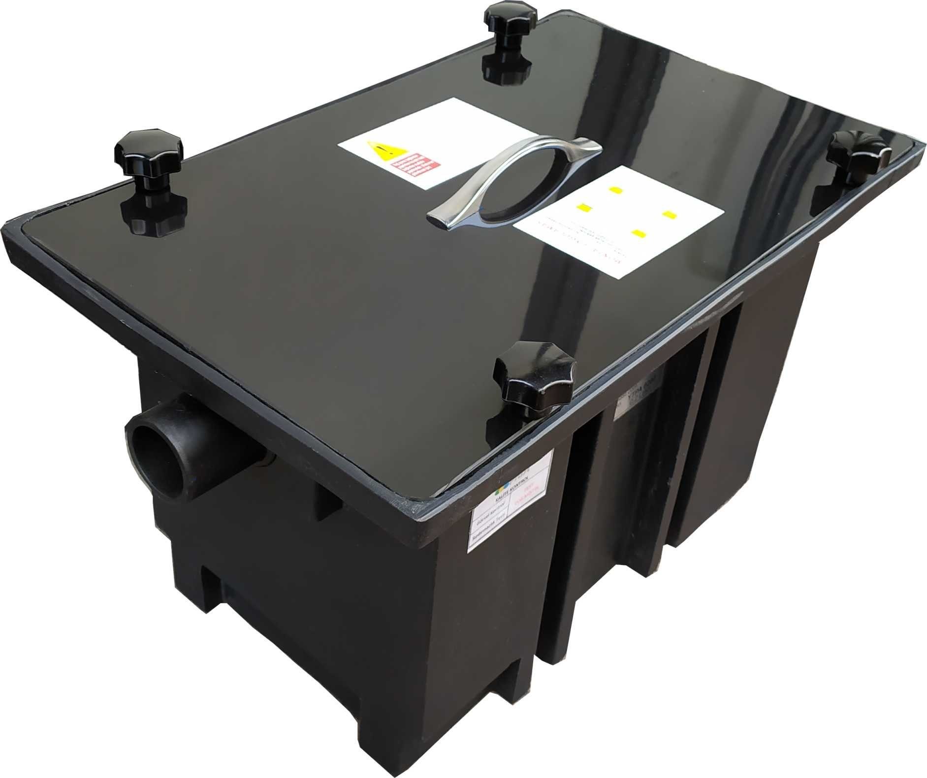 Uzman Скиммеры Fettabscheider Anlage Trennung Öl Fett 0,3L/Sek. Скиммеры Küche (1 St), Ein- und Ausgangsanschlüsse sind in DN50 ausgeführt