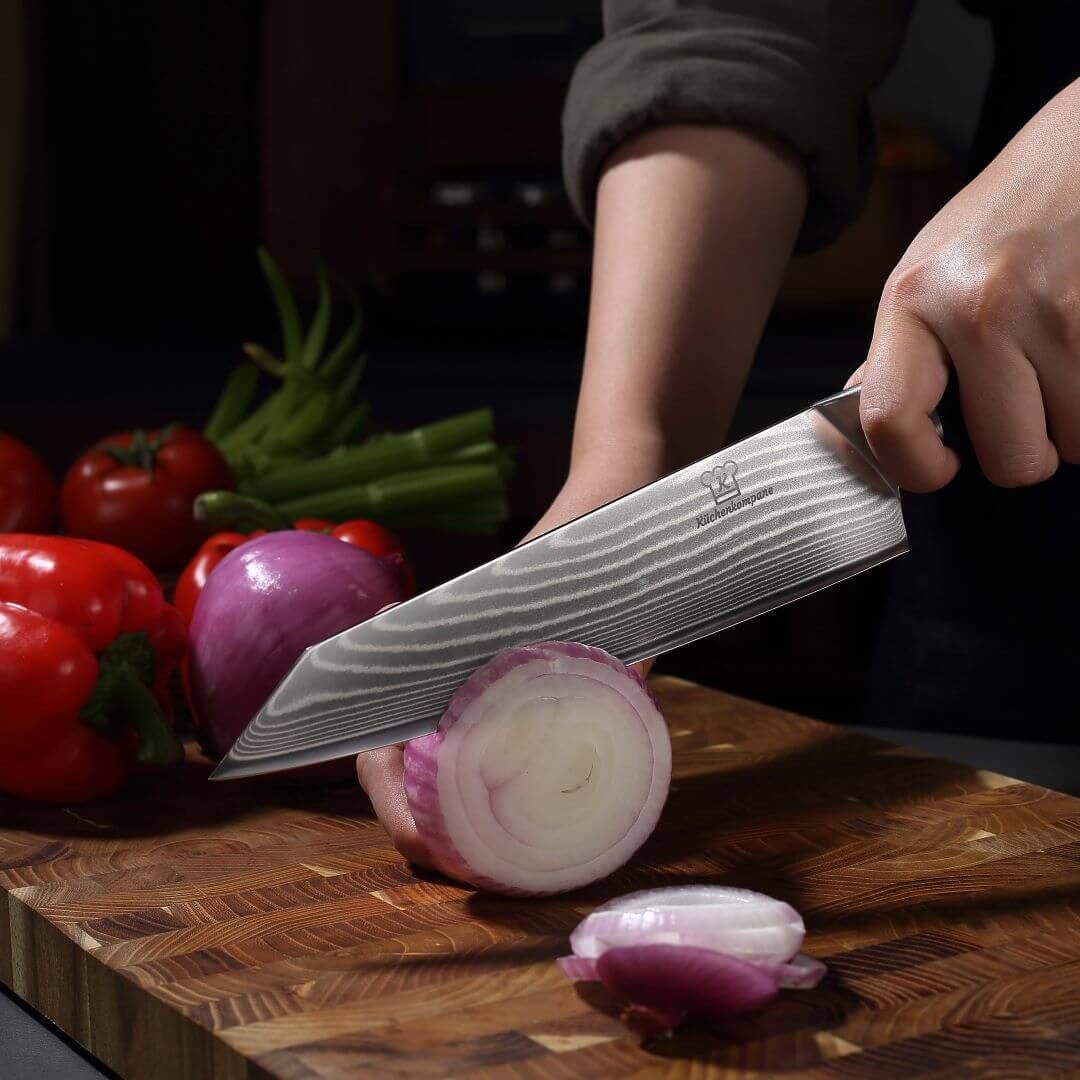Küchenkompane Kochmesser Küchenkompane Damast-Kochmesser OKAMI Sei Gyuto, 17cm, 62 HRC