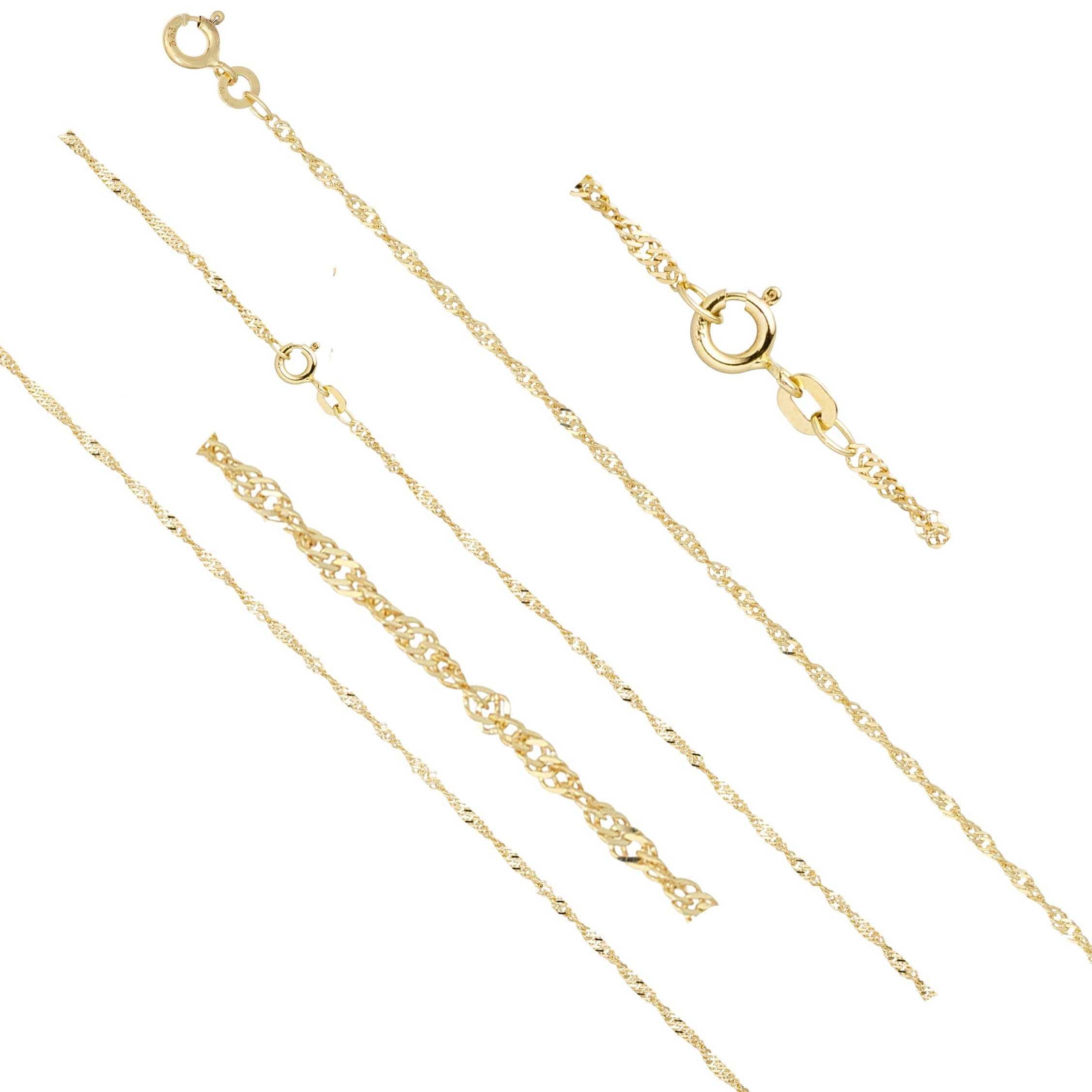 Erario D'Or Goldkette Singapurkette 14 Karat Gelbgold 42 cm (1-tlg) | Ketten ohne Anhänger