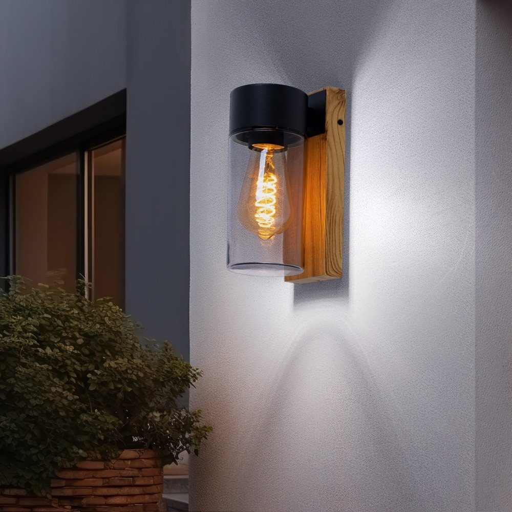etc-shop Außen-Wandleuchte, Leuchtmittel nicht Wandlampe Fassadenleuchte inklusive, Terrassenlampe, Moderne Außenleuchte