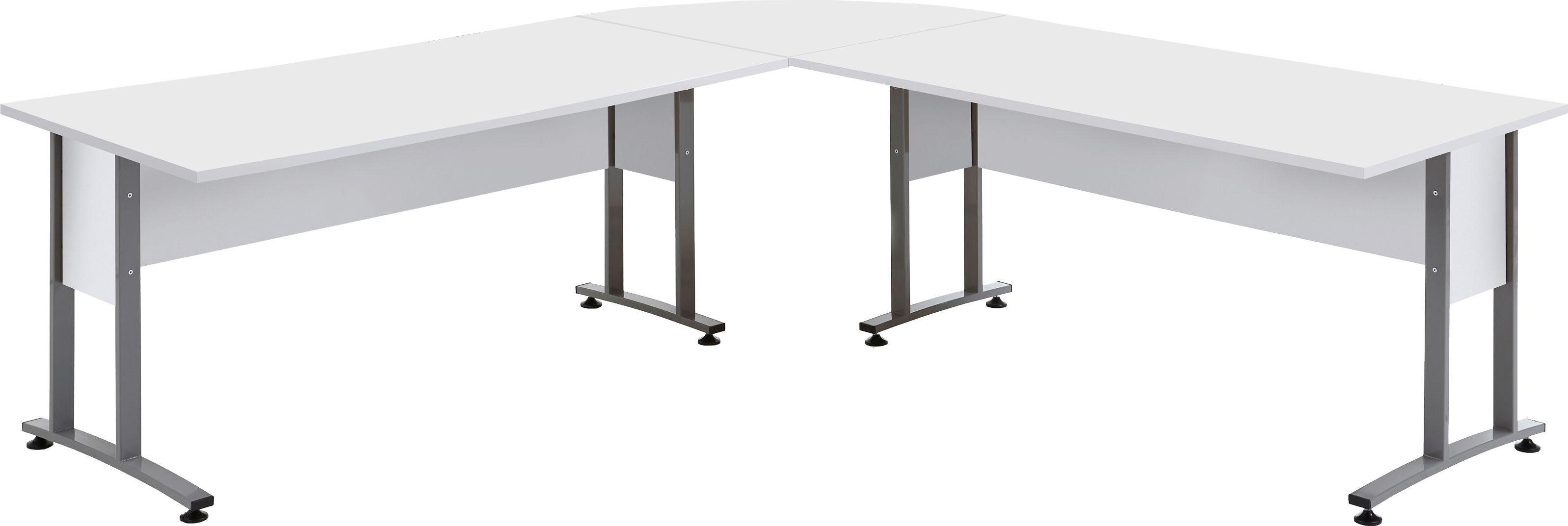 FMD Eckschreibtisch Calvi, frei stellbar, XL-Arbeitsplatz, günstig online kaufen