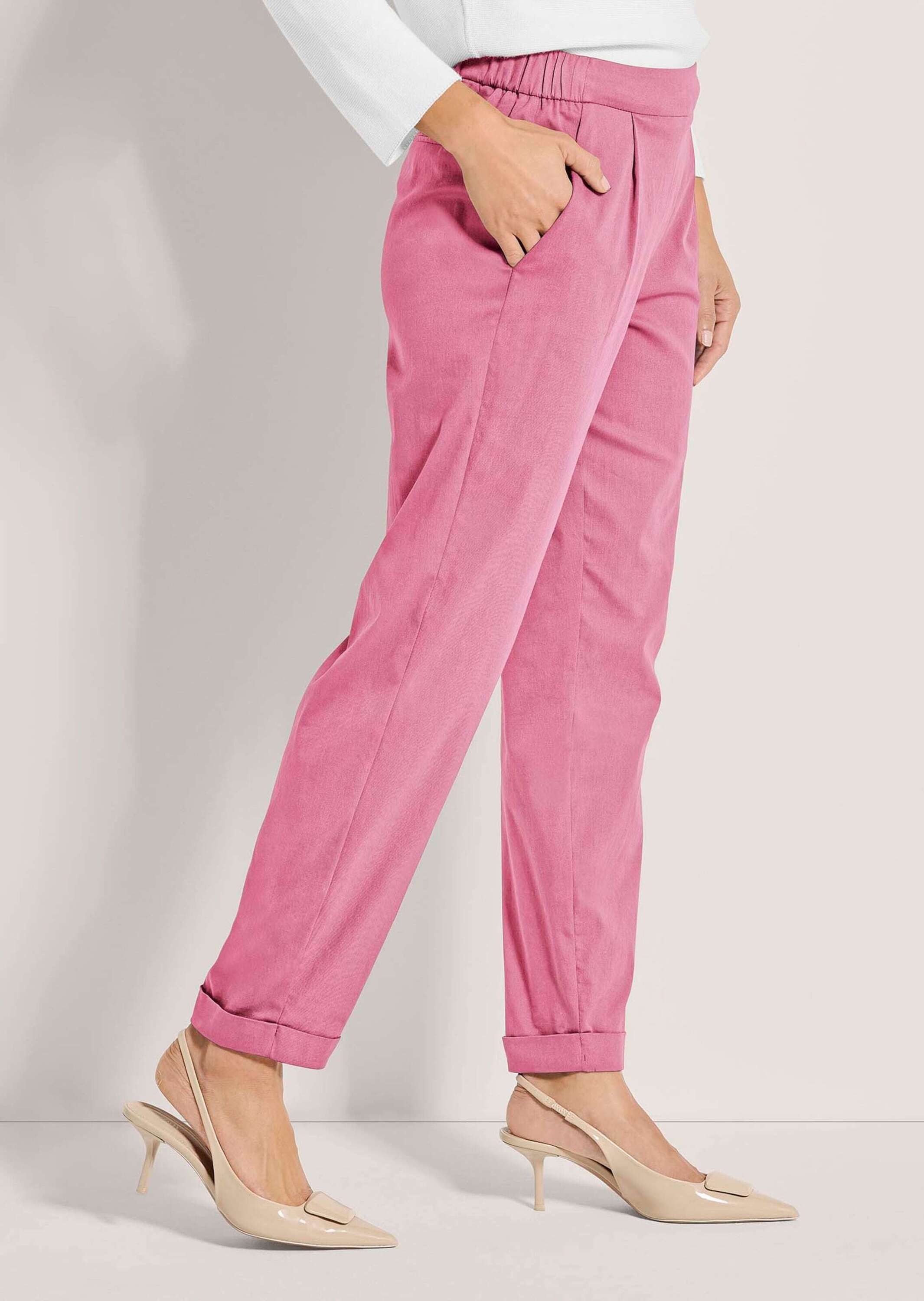 MADELEINE 7/8-Hose Kurzgröße: Bequeme Hose zum Schlüpfen Unifarbenes Design, ohne Verschluss, moderner Look