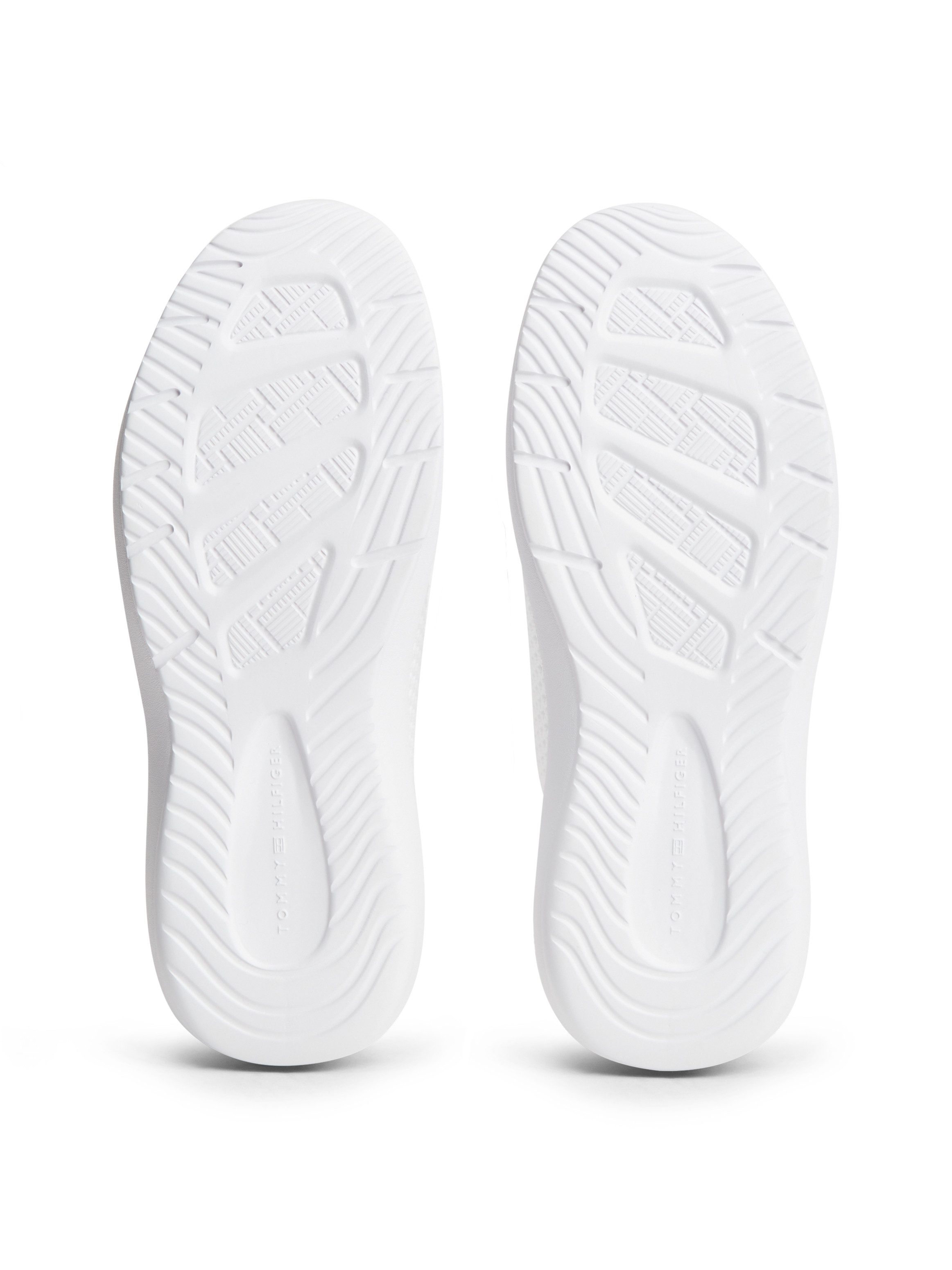 Tommy Hilfiger TH KNIT RUNNER Keilsneaker Freizeitschuh, Halbschuh, Schnürschuh mit Logoflaggen-Element