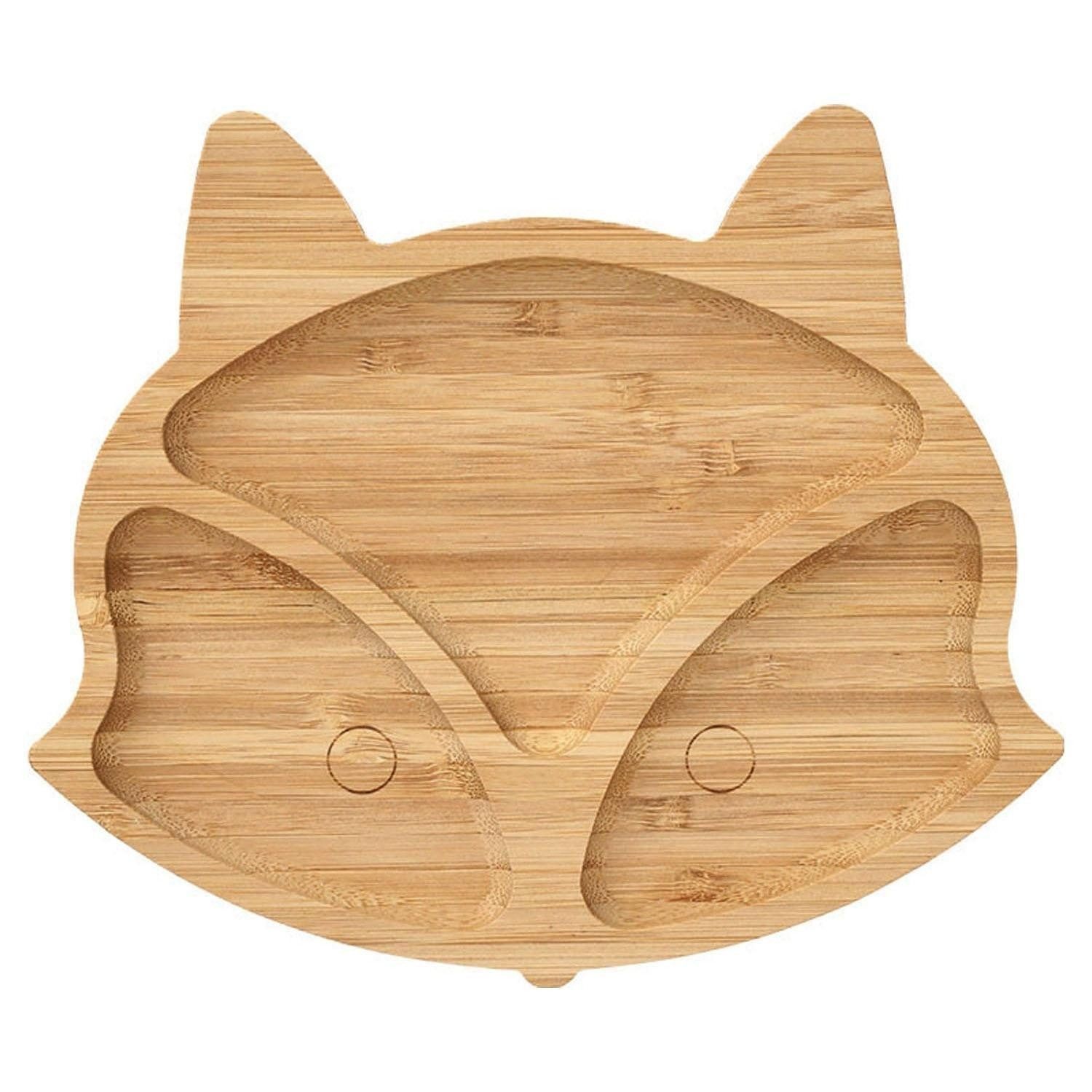 Zeller Present Teller LILLI, Snackteller, Bambus, B 19,5 cm, T 23 cm, (1 St), 3 getrennte Ablagen, Fuchs