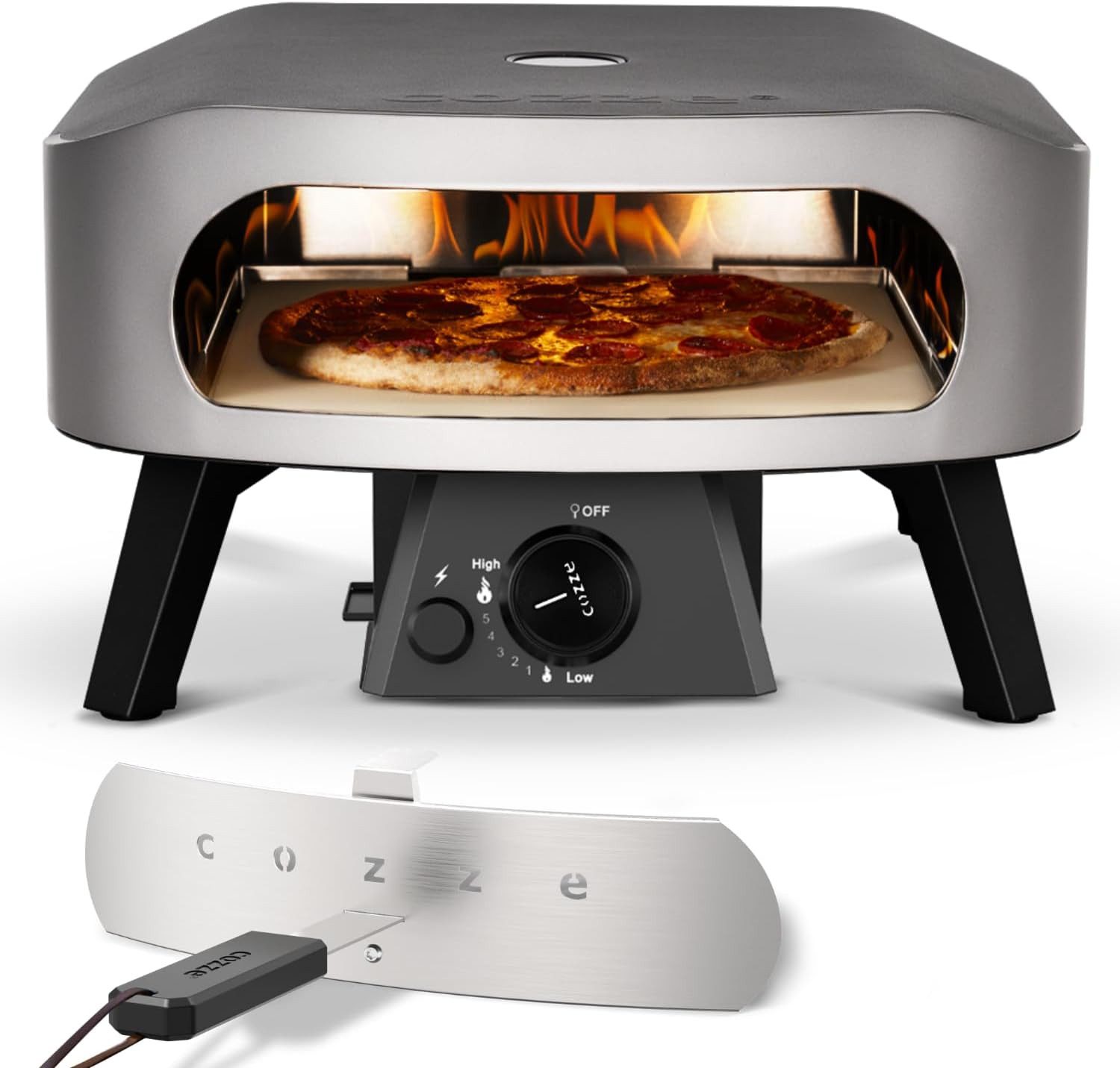 COZZE Elektrogrill COZZE Mini Pizzaofen Classic Gas 13 Zoll Tisch Pizzaofen