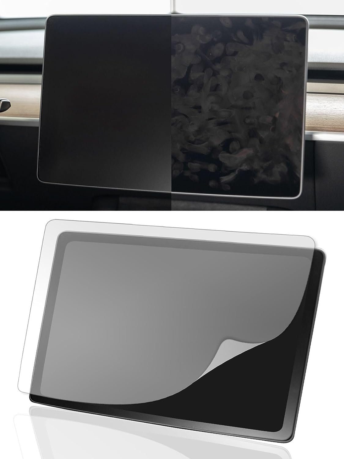 DISSKIN Displayschutzfolie Tesla Model 3 / Model Y, Anti-Fingerabdruck-beschichtung, selbstheilend durch Wärme