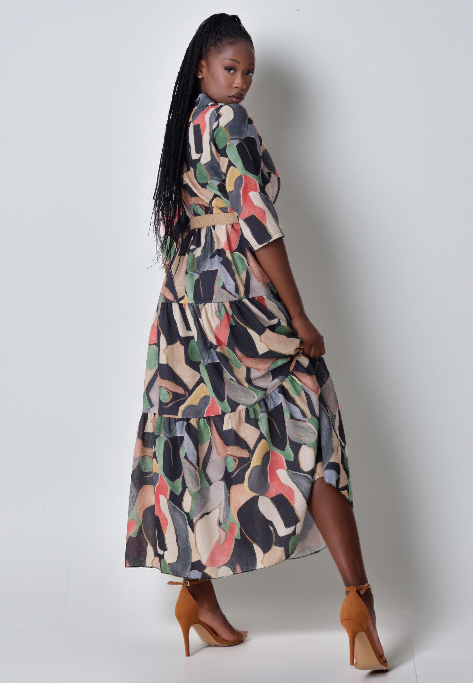 YC Fashion & Style Maxikleid Leinenkleid günstig online kaufen