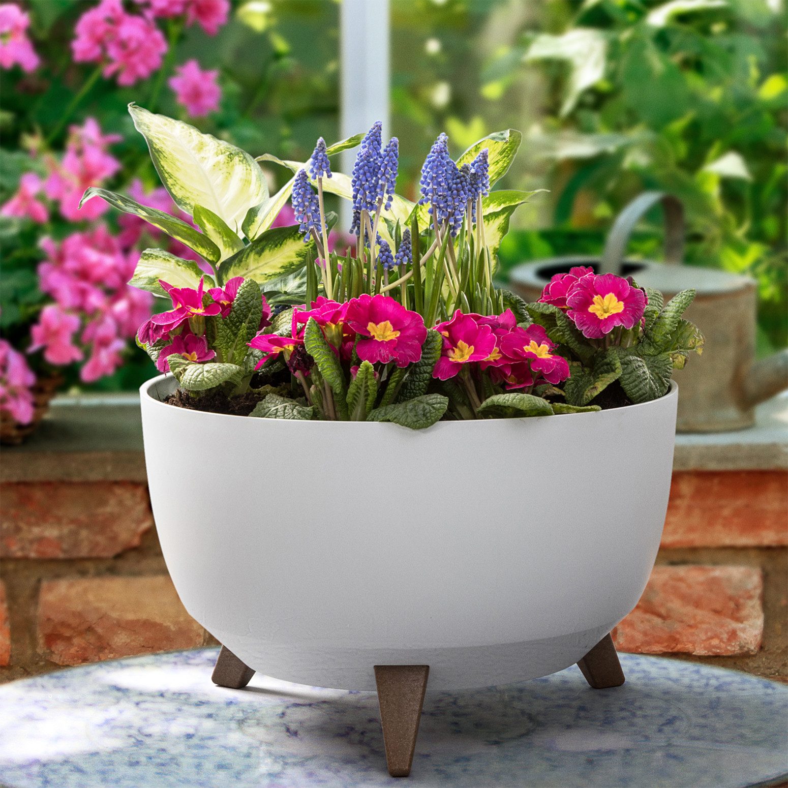 KAGM Pflanzschale Blumenschale mit Füßen Blumentopf Pflanztopf