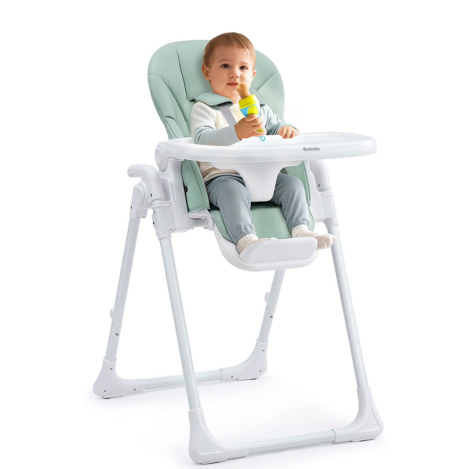 Ezebaby Stuhl Baby Mitwachsend Kinderstuhl 6-fach höhenverstellbar klappbar Stuhl