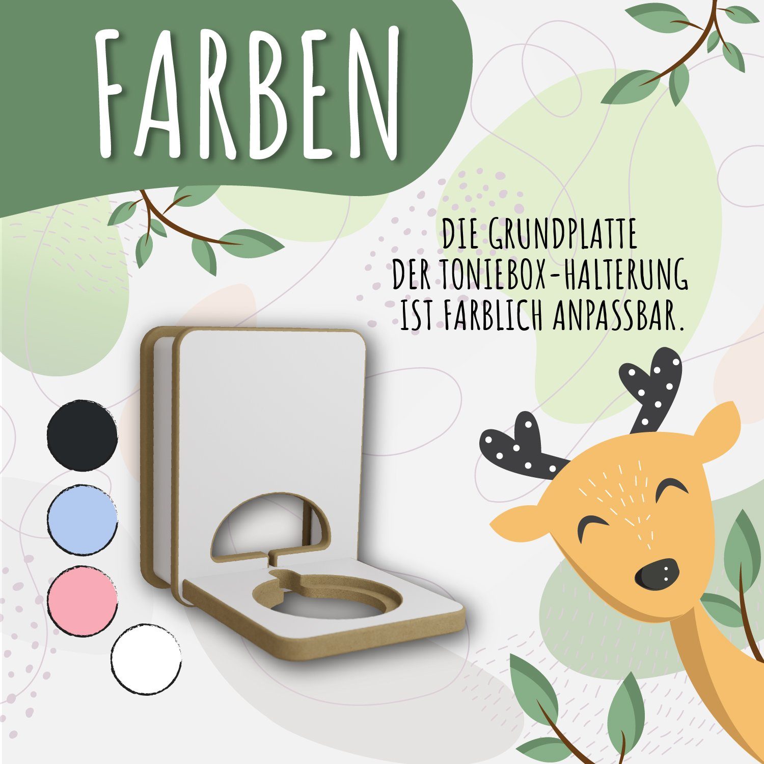 Holzura Kinderregal Holzura Regal für Toniebox Tonieregal für Toniefiguren und Ladestation