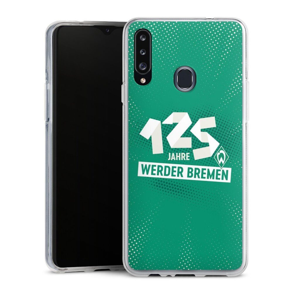 DeinDesign Handyhülle 125 Jahre Werder Bremen Offizielles Lizenzprodukt, Samsung Galaxy A20s Silikon Hülle Bumper Case Handy Schutzhülle