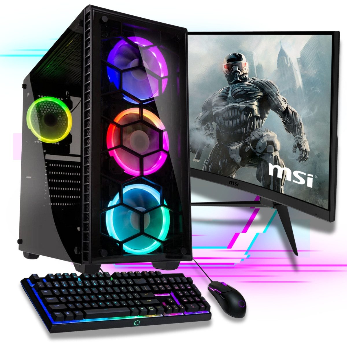 Meinpc Intel Core i9 mit RTX 5060 und DDR5 Ram Gaming-PC-Komplettsystem (27,00", Intel Core i9 12900K, RTX 5060, 32 GB RAM, 1000 GB SSD, Gaming, Gamer, RGB)