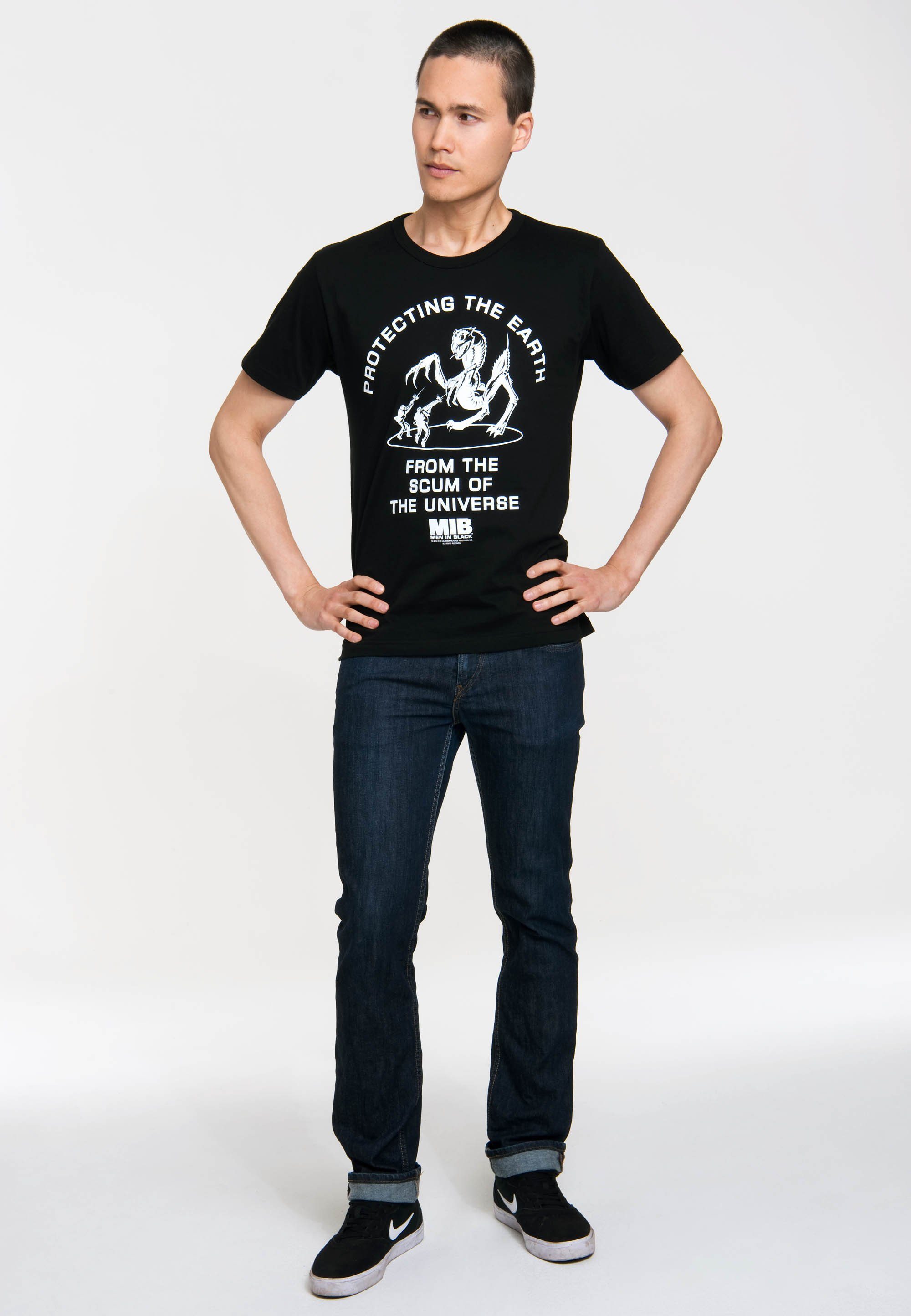 LOGOSHIRT T-Shirt In Black-Print mit Men